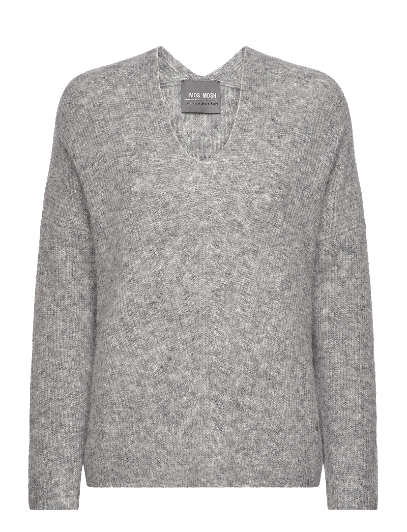 MOS MOSH - MMThora V-Neck Knit - pullover - grey melange - 0
