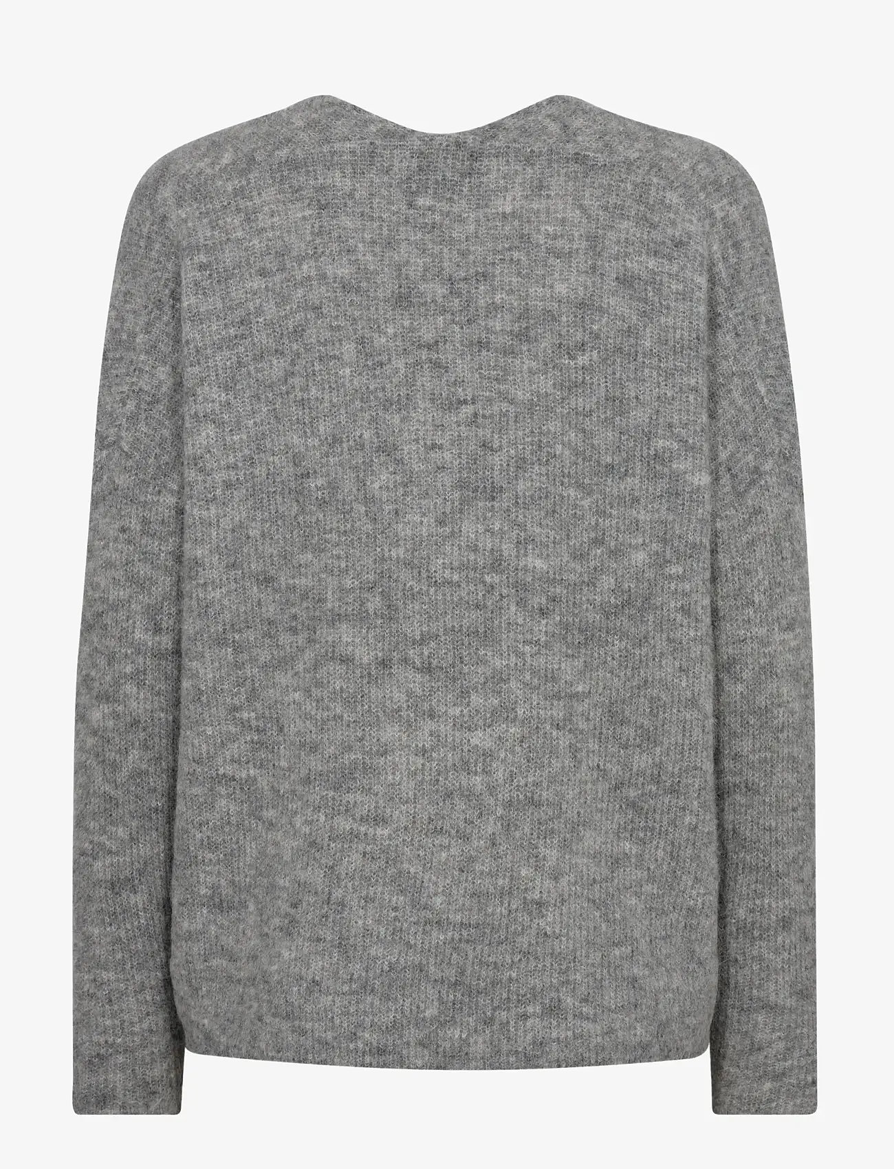 MOS MOSH - MMThora V-Neck Knit - jumpers - grey melange - 2