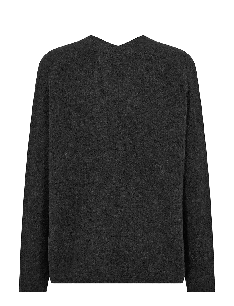 MOS MOSH - MMThora V-Neck Knit - striktrøjer - phantom - 1