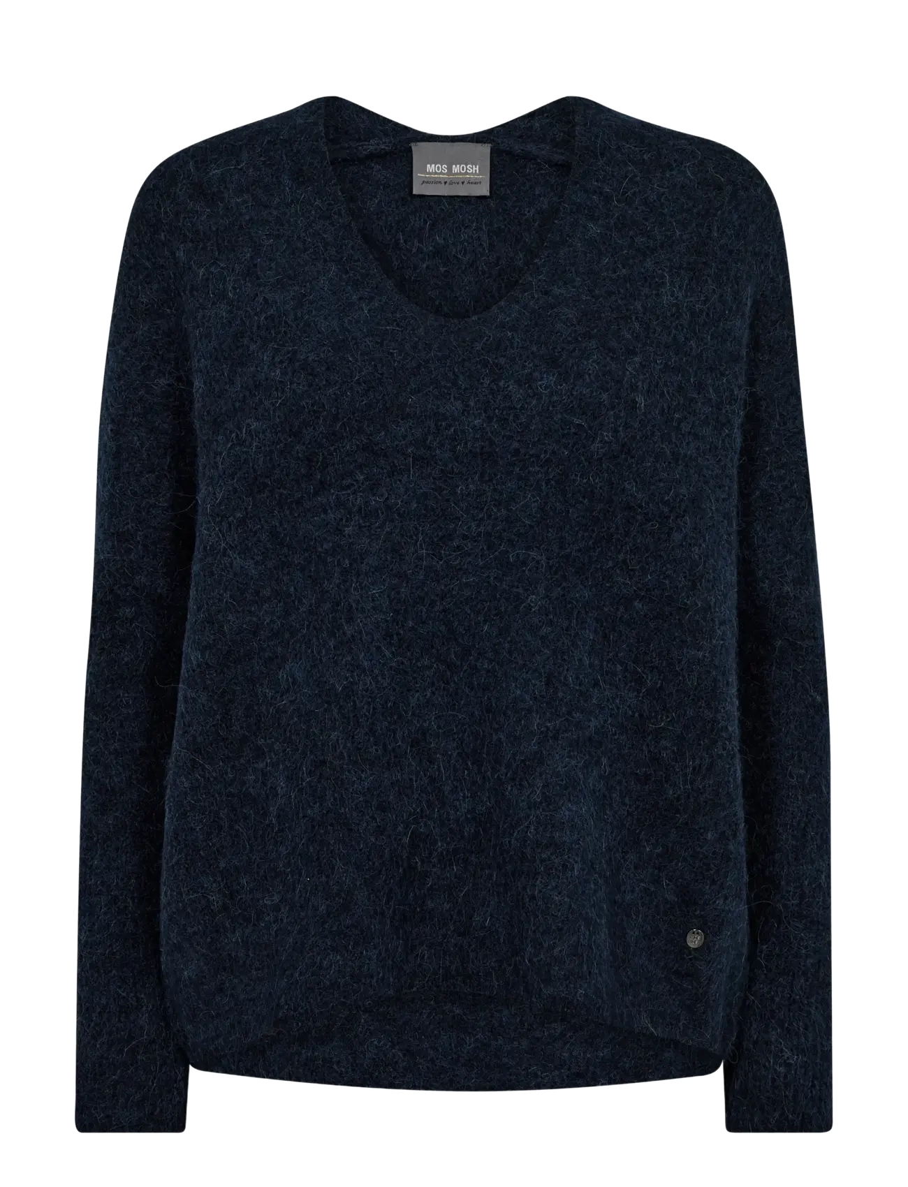 MOS MOSH MMThora V-Neck Knit - Strik - SALUTE NAVY / navy