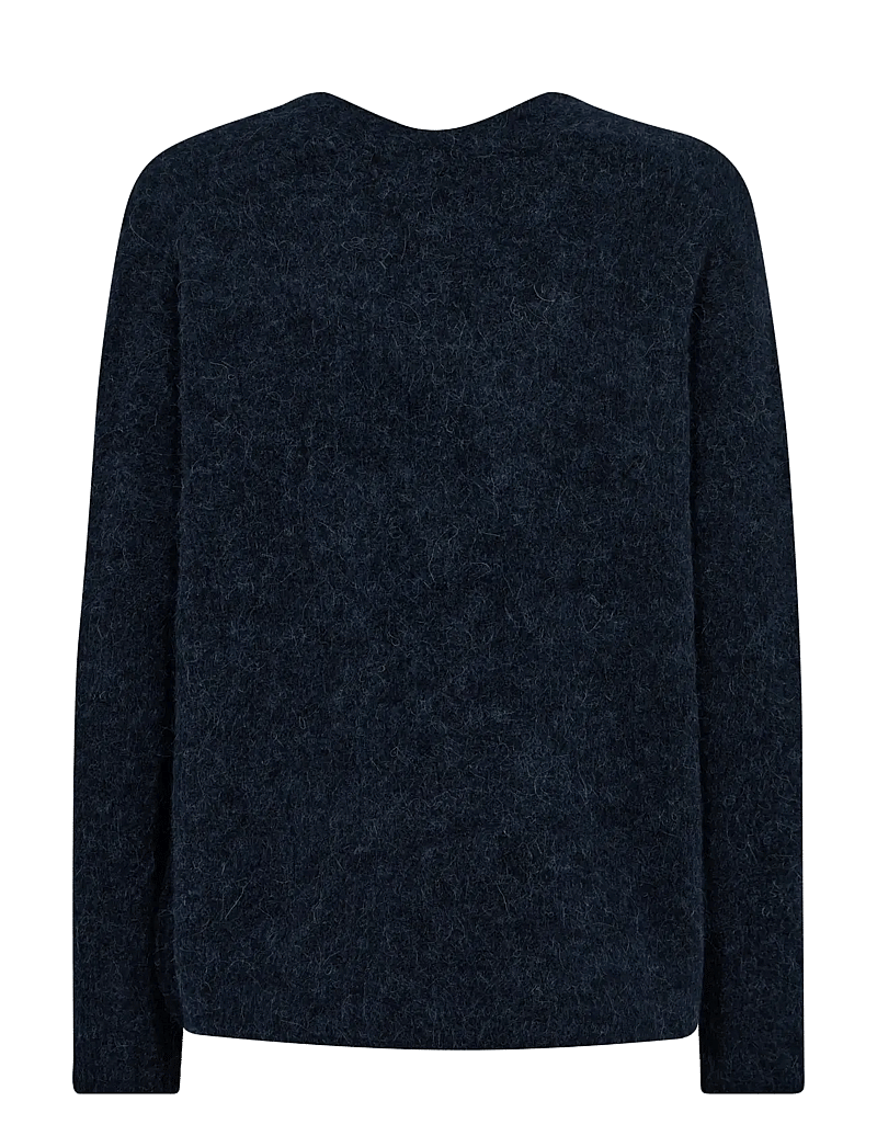 MOS MOSH - MMThora V-Neck Knit - strikkegensere - salute navy - 1