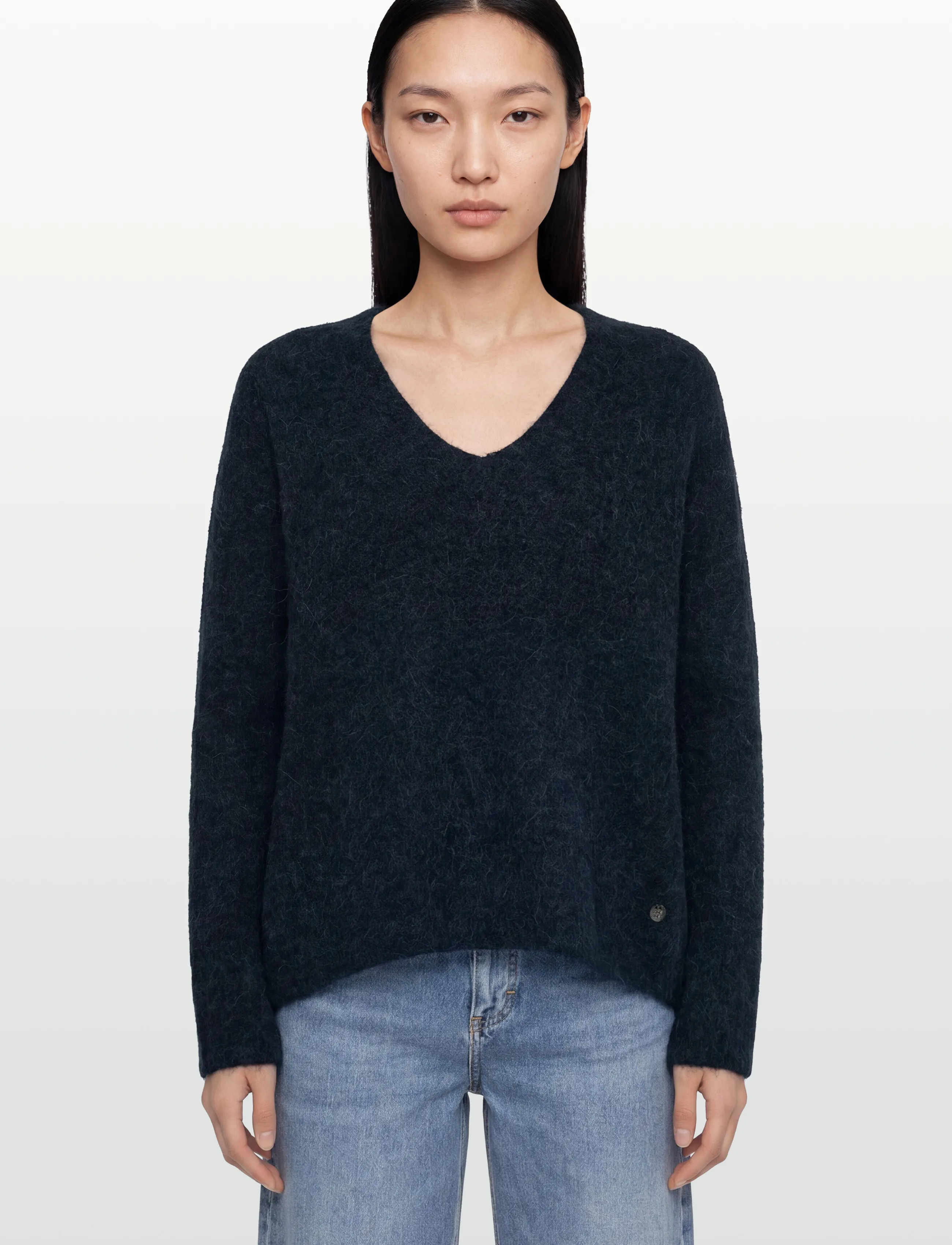 MOS MOSH - MMThora V-Neck Knit - pullover - salute navy - 3