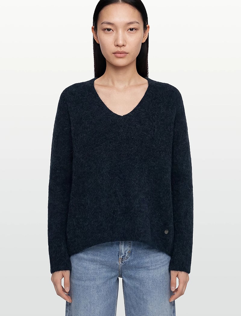 MOS MOSH - MMThora V-Neck Knit - sviitrid - salute navy - 3