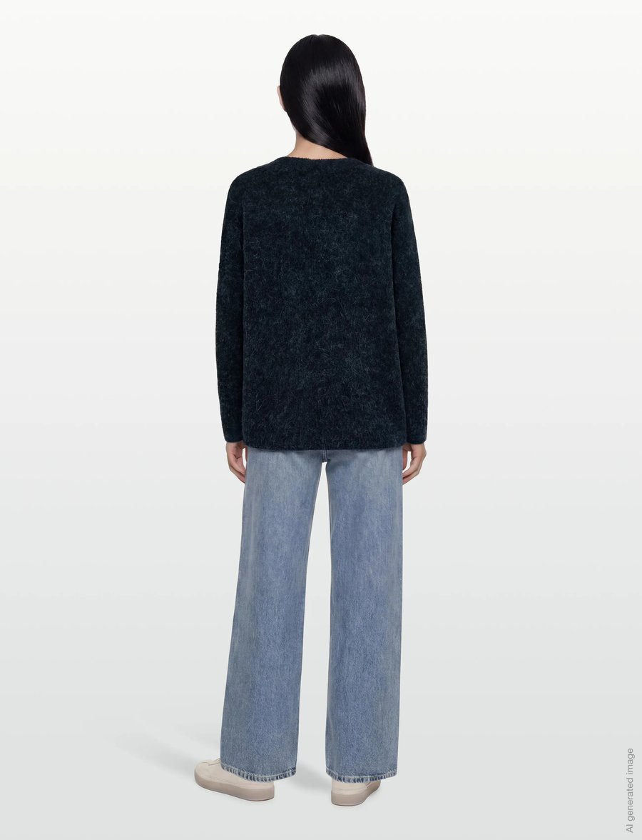 MOS MOSH - MMThora V-Neck Knit - pullover - salute navy - 4