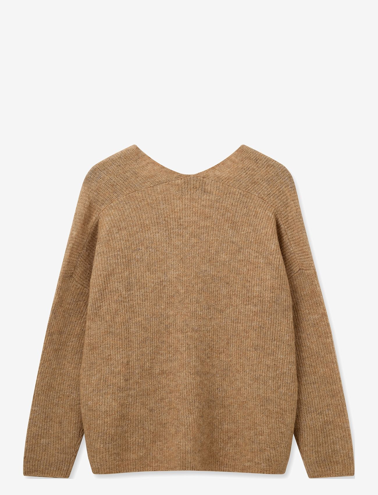 MOS MOSH - MMThora V-Neck Knit - striktrøjer - tannin - 1