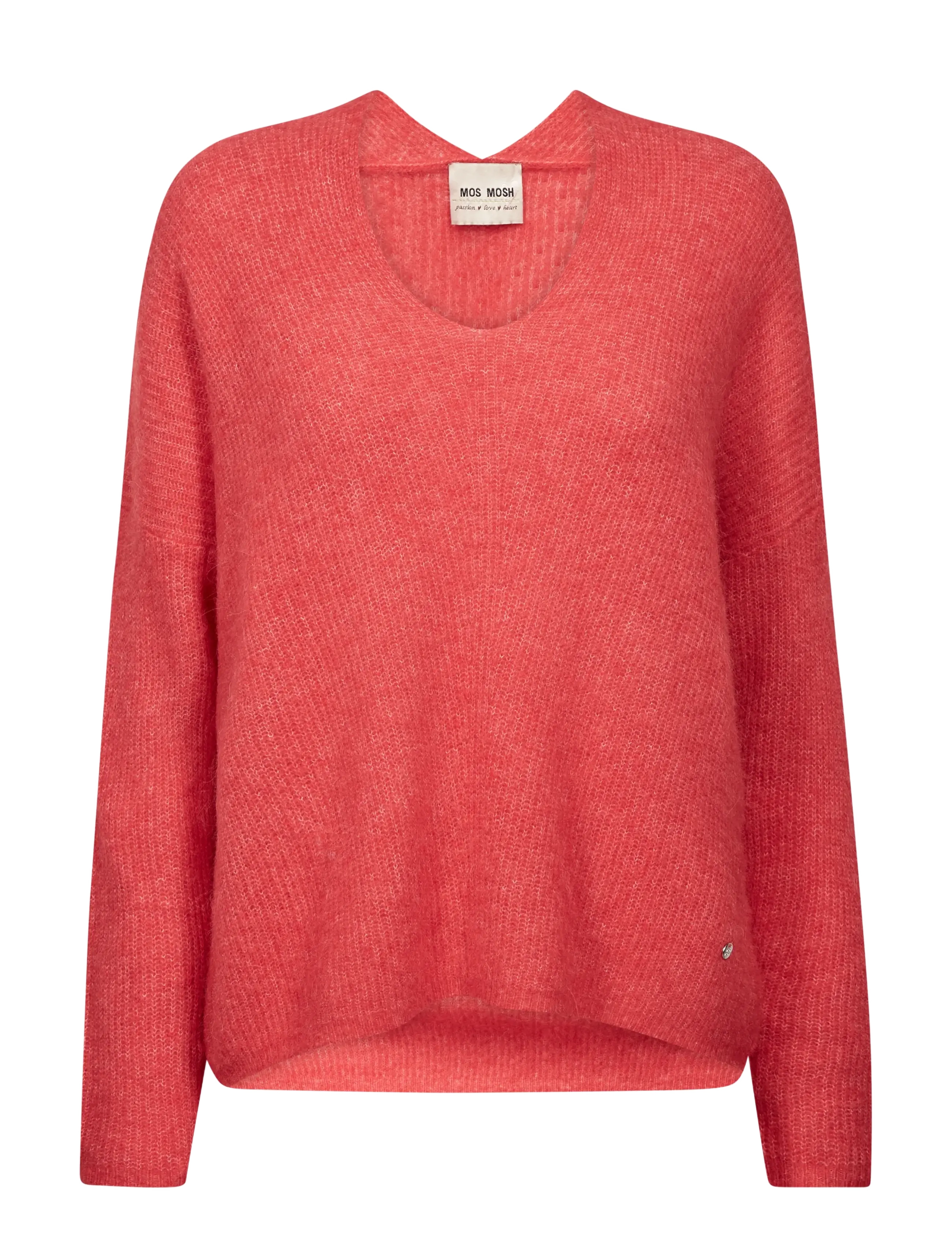 MOS MOSH MMThora V-Neck Knit - Kampsunid - WATERMELON / coral