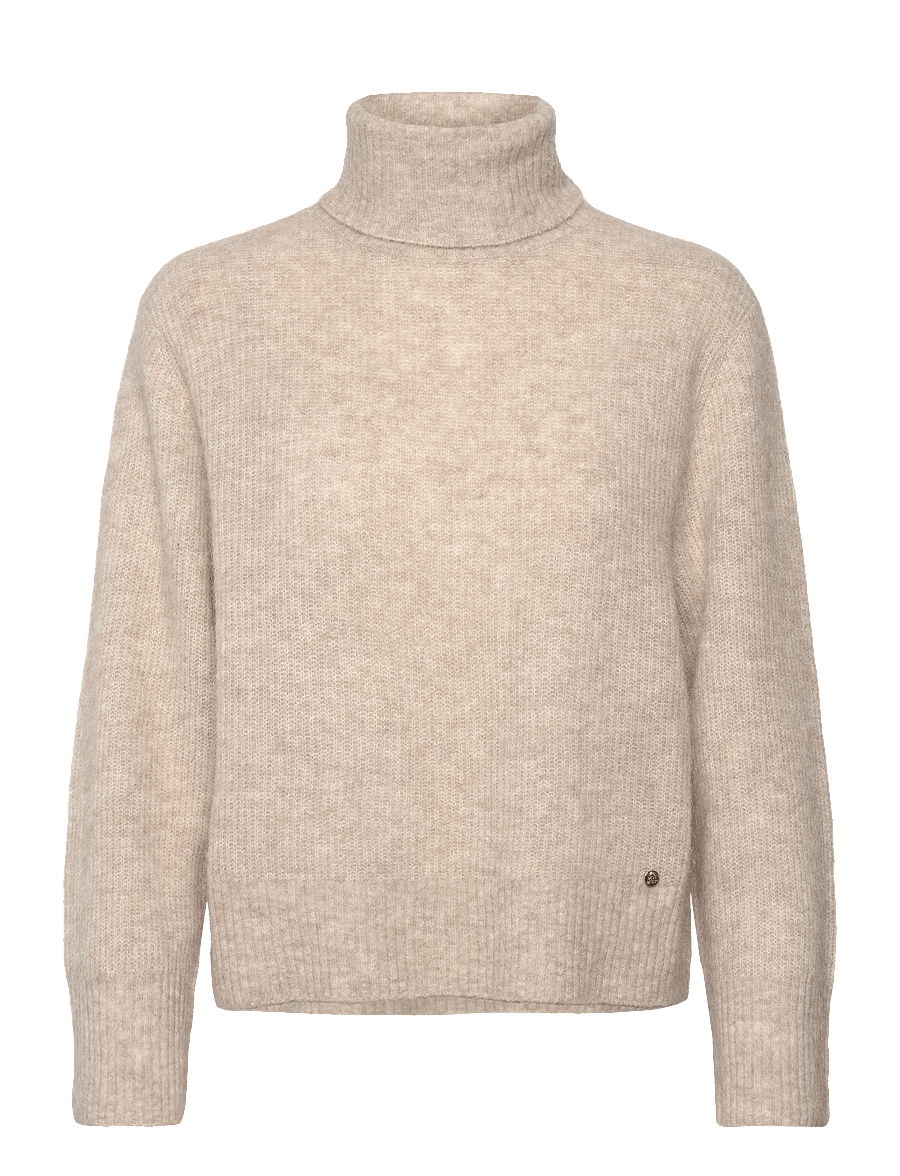MOS MOSH - MMAidy Thora Rollneck Knit - polotröjor - feather gray - 0