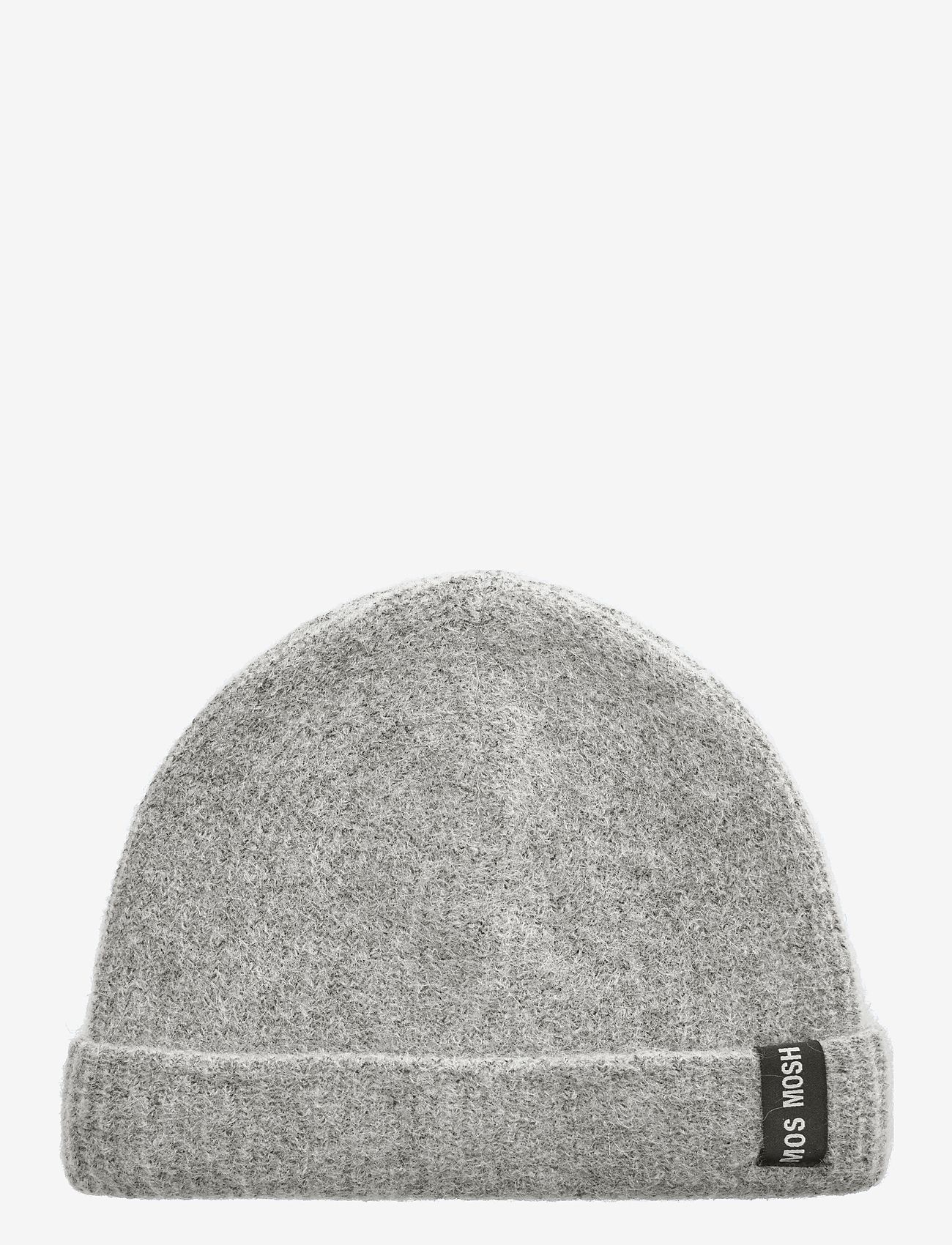 MOS MOSH - Thora Knit Hat - adītas cepures - grey melange - 0
