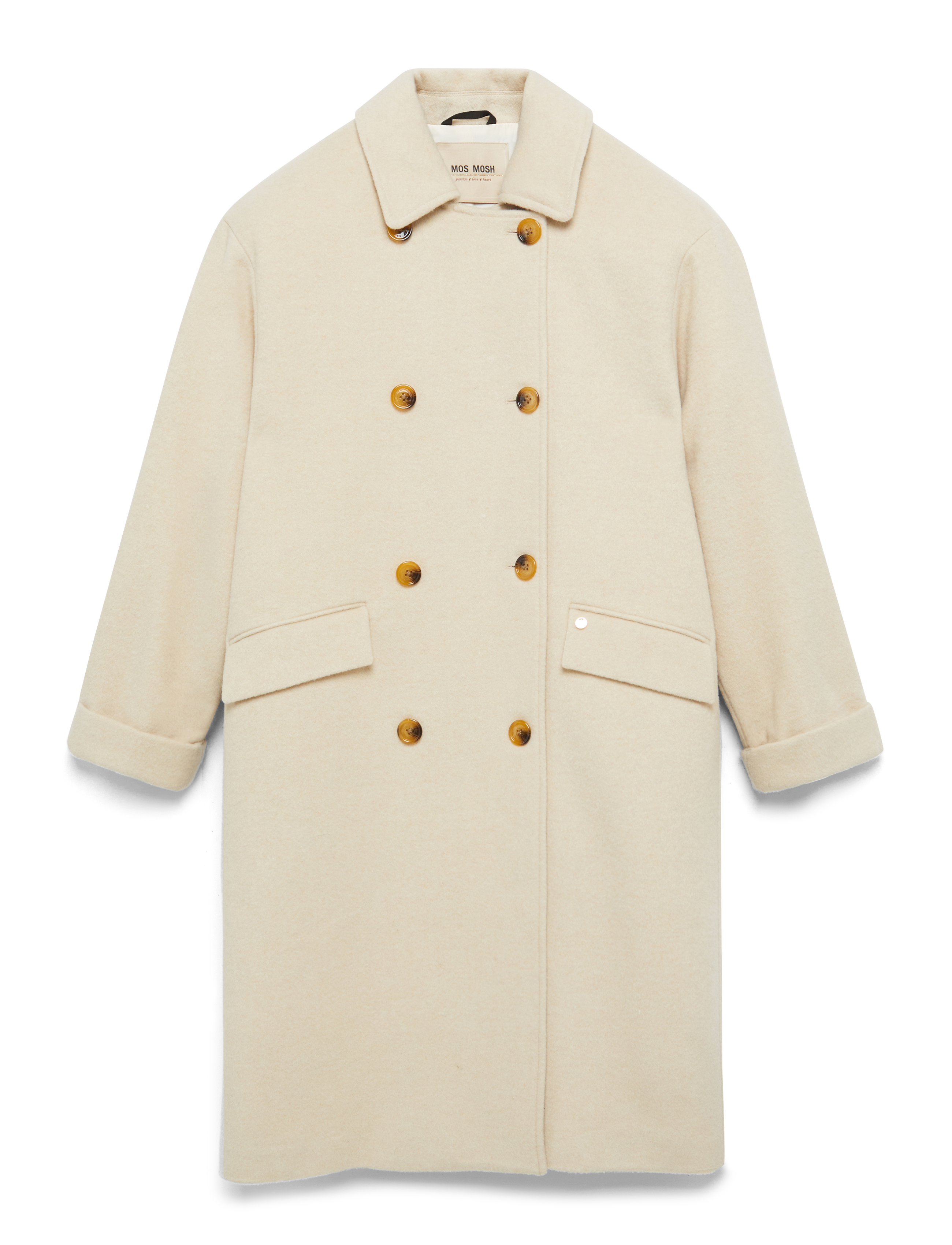 MOS MOSH Mmvenice Wolle Mantel Beige - L - Damen