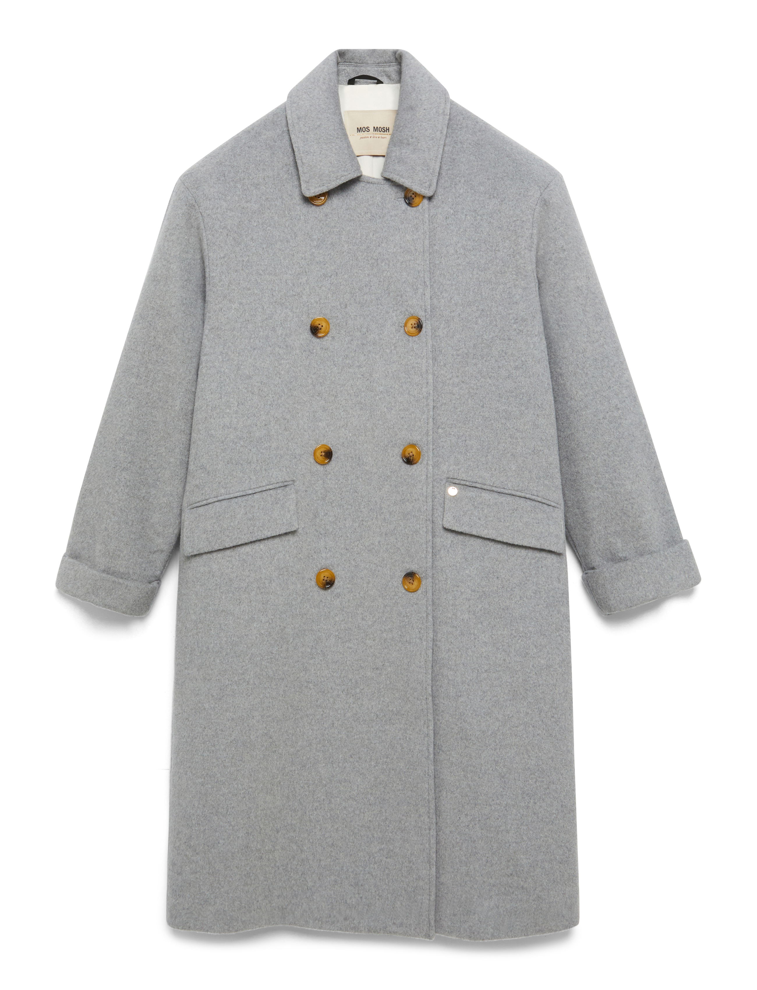 MOS MOSH Mmvenice Wolle Mantel Grau - XL - Damen
