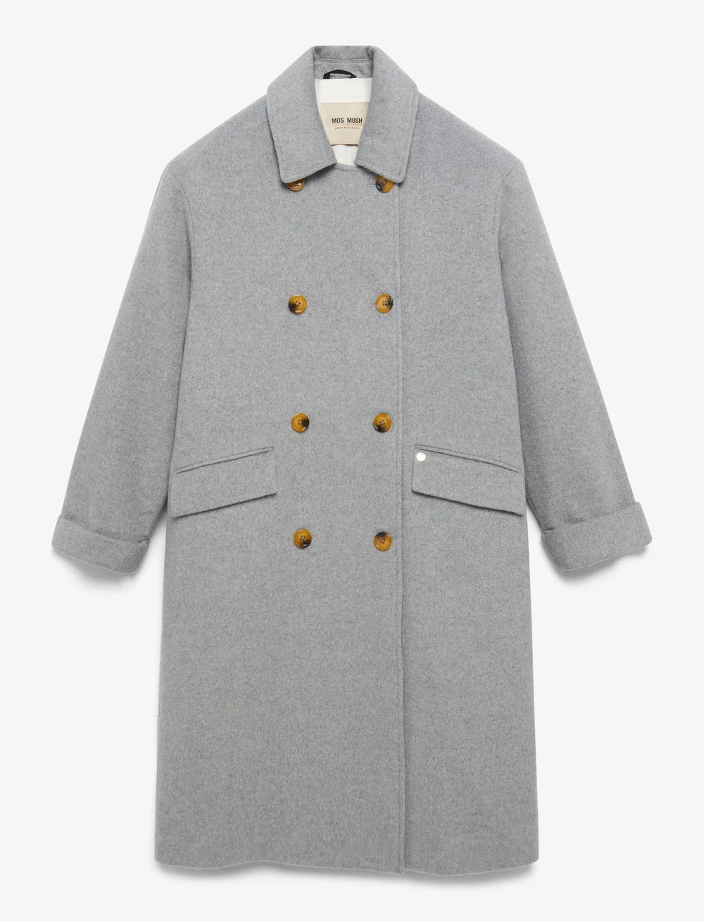 MOS MOSH - MMVenice Wool Coat - mäntel - grey melange - 1