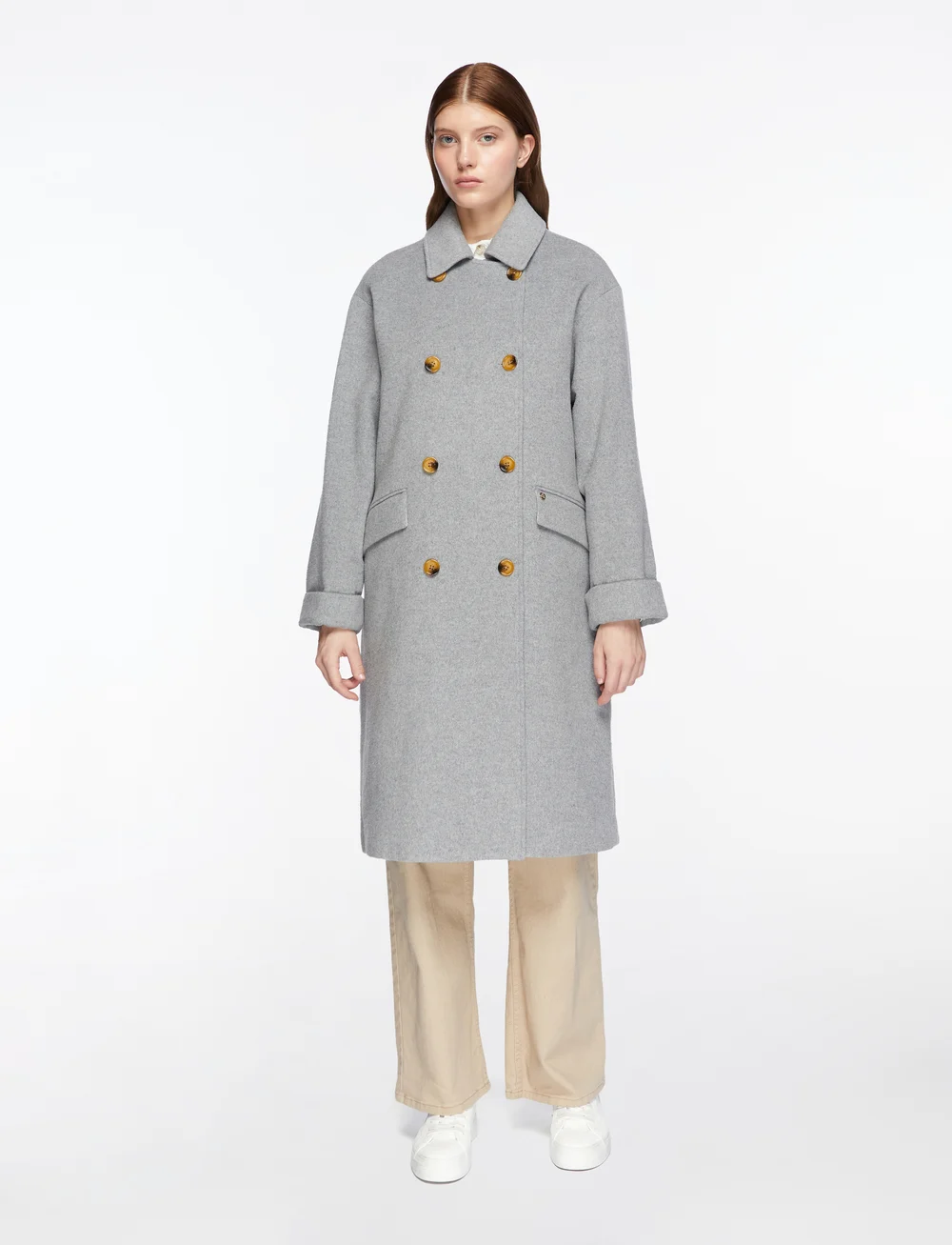 MOS MOSH - MMVenice Wool Coat - mäntel - grey melange - 2