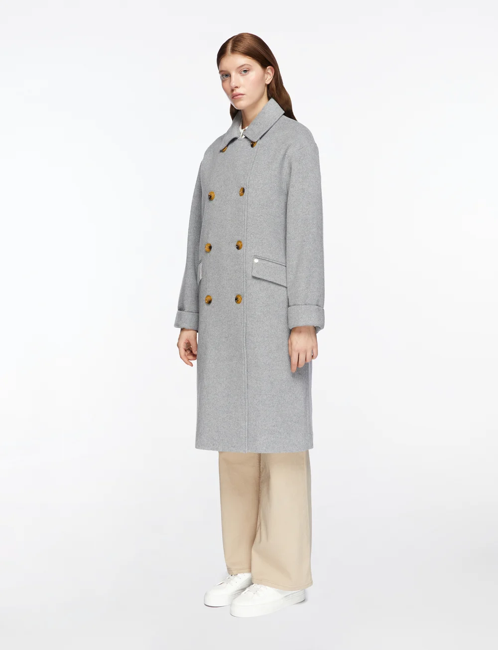 MOS MOSH - MMVenice Wool Coat - mäntel - grey melange - 3