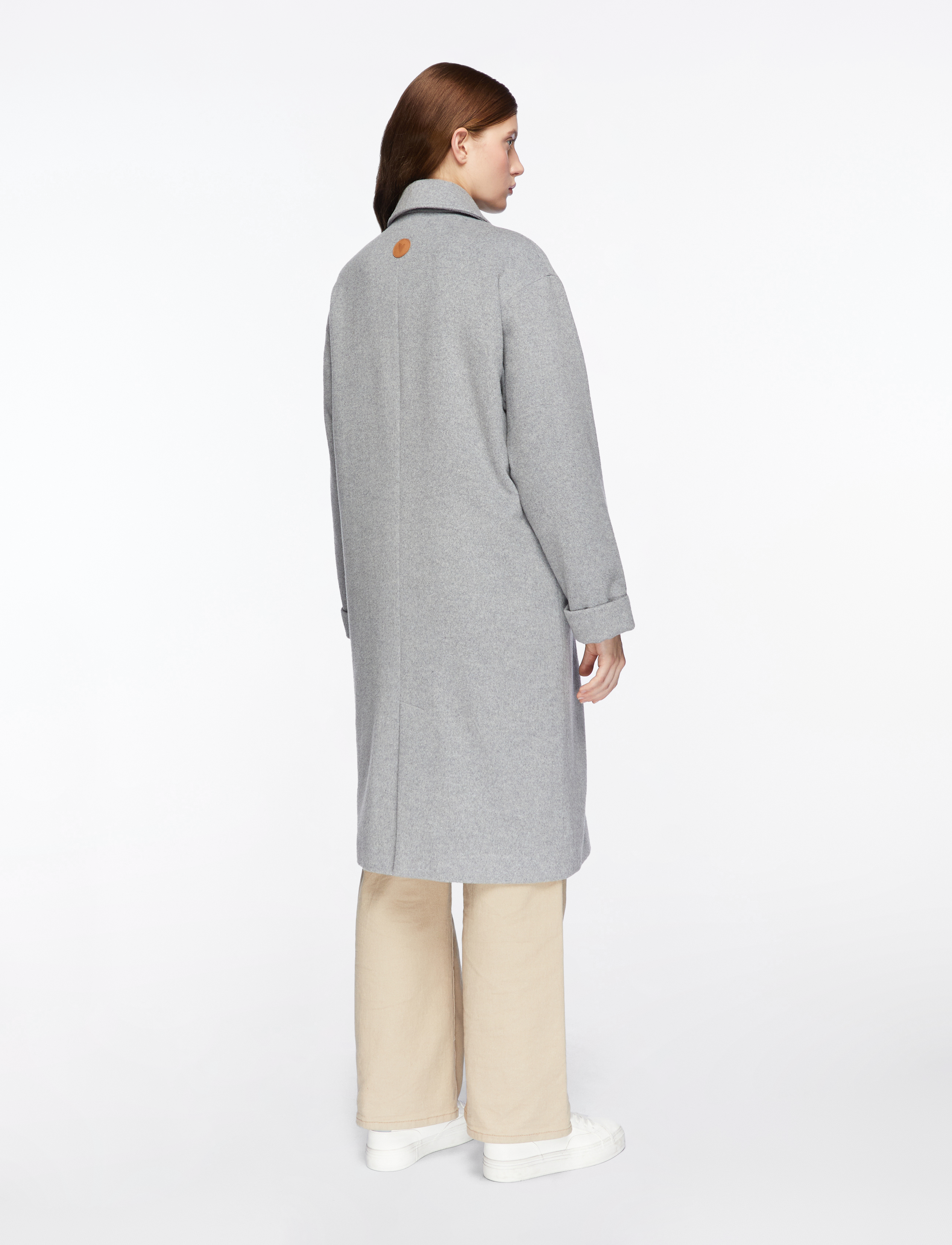 MOS MOSH - MMVenice Wool Coat - talvitakit - grey melange - 4