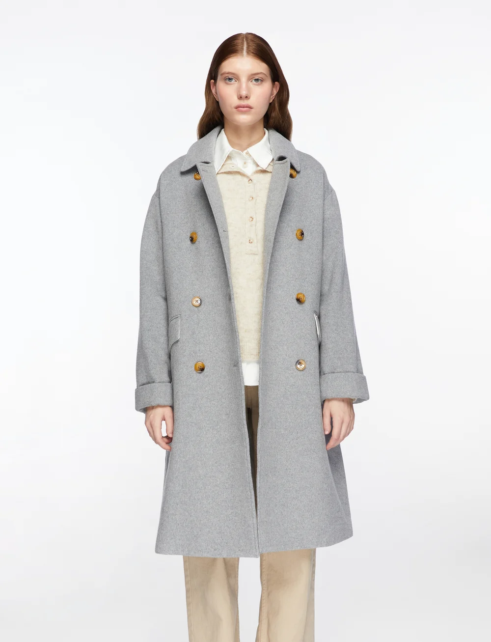 MOS MOSH - MMVenice Wool Coat - mäntel - grey melange - 0