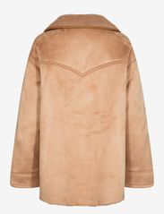 MOS MOSH - MMFiona Faux Shearling Jacket - fake fur jakker - light cognac - 1