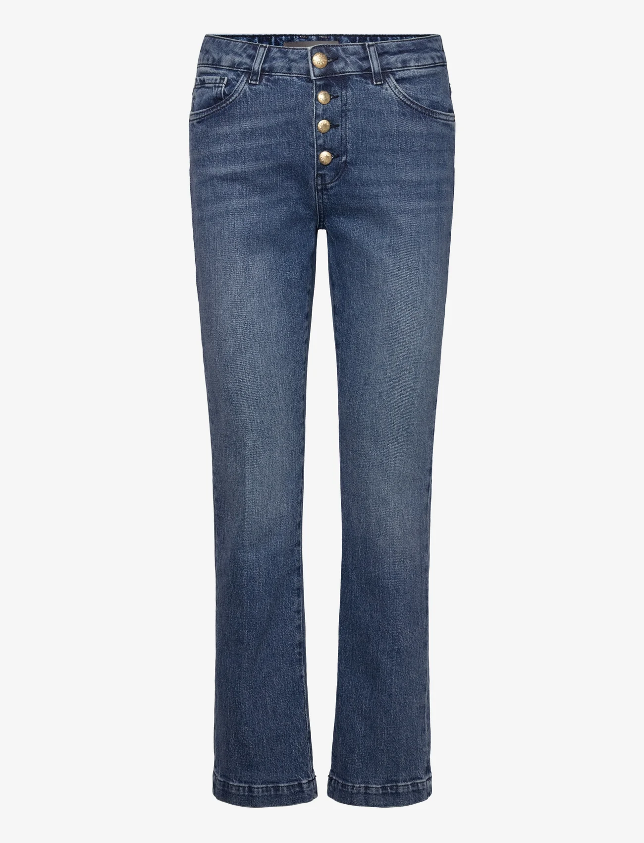 MOS MOSH - MMAshley Button Jeans - džinsa bikses ar taisnām starām - dark blue - 0