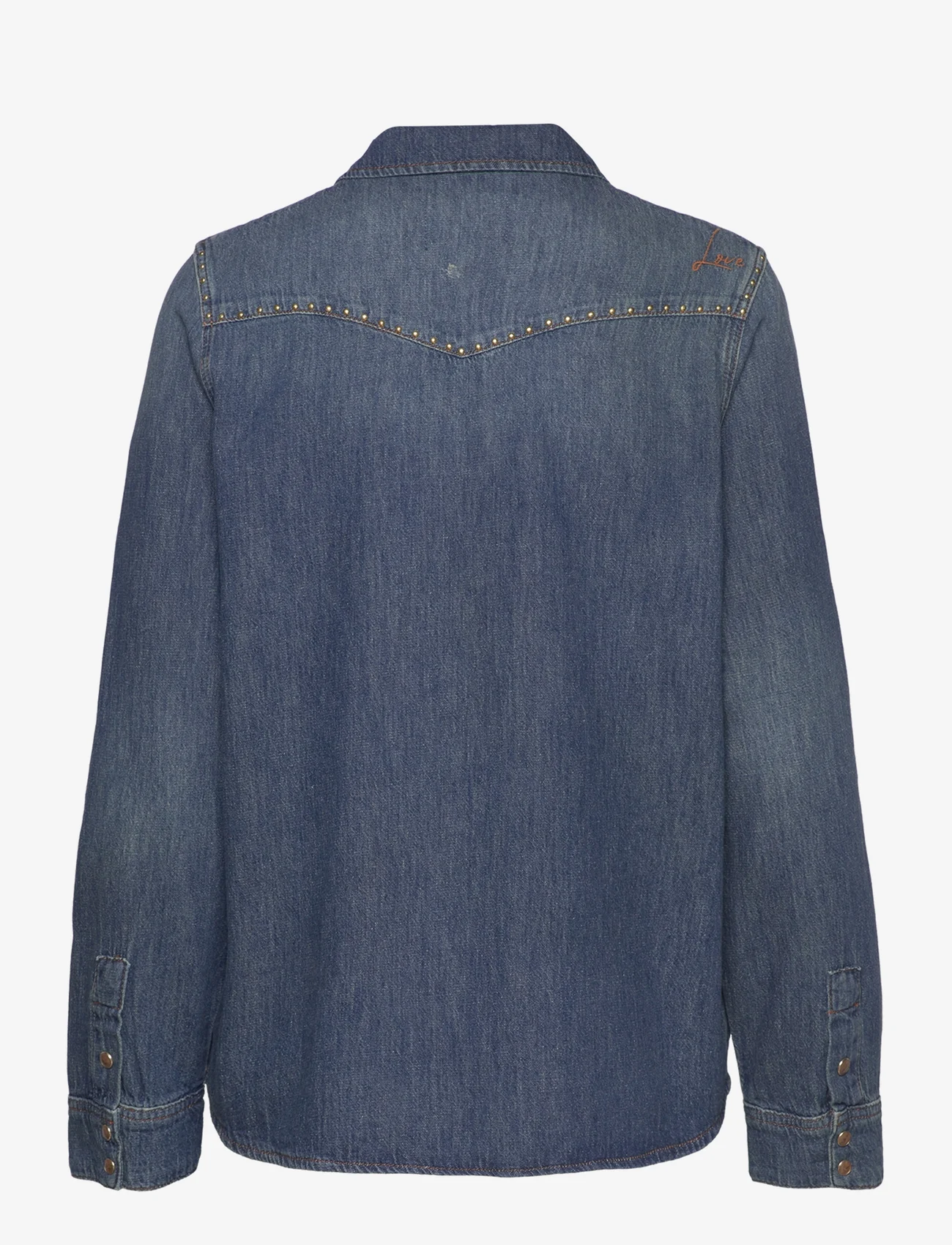MOS MOSH - MMElvira Denim Shirt - džinsiniai marškiniai - blue - 1