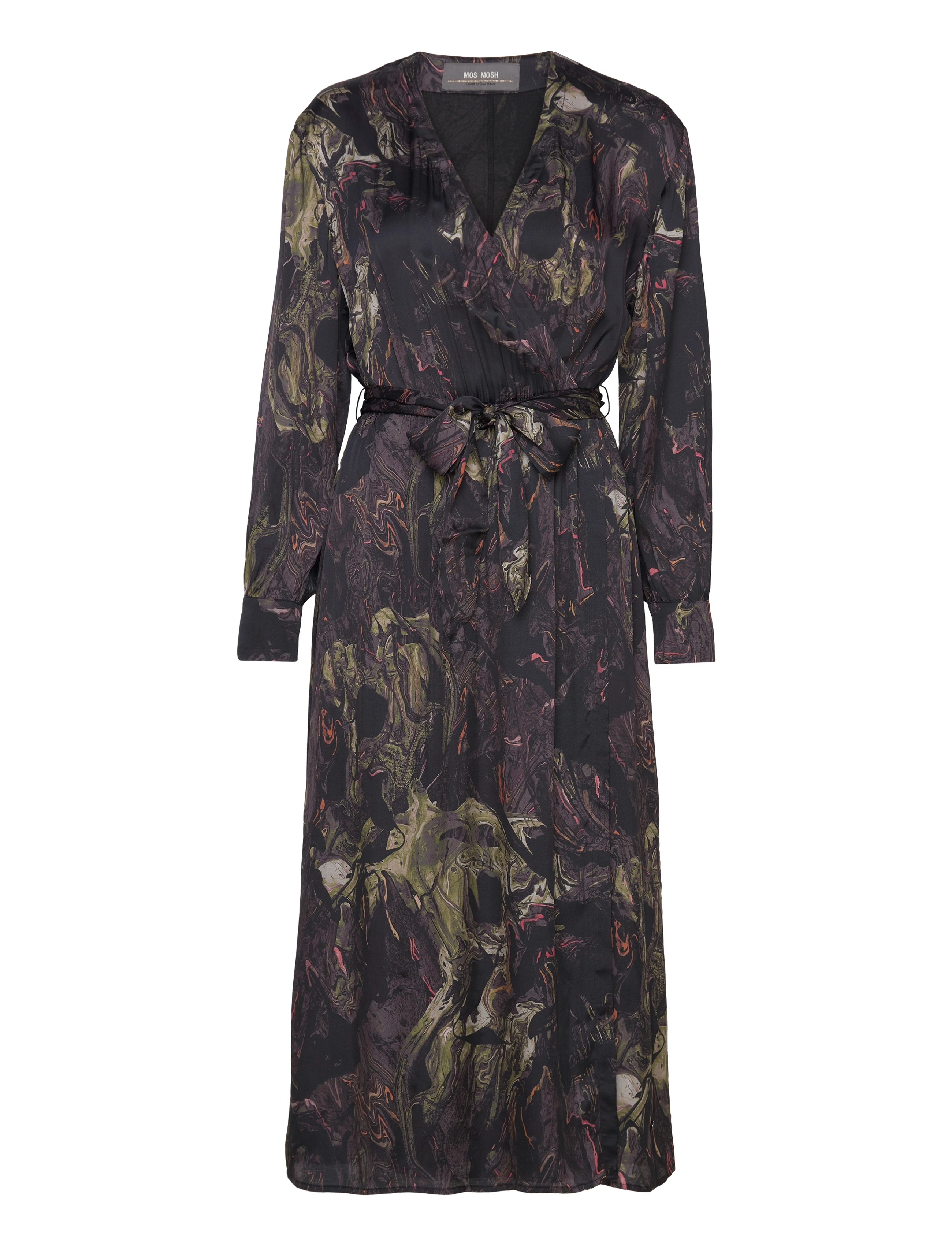 MOS MOSH Mmmarkella Marble Wrap Kleid Schwarz - XS - Damen