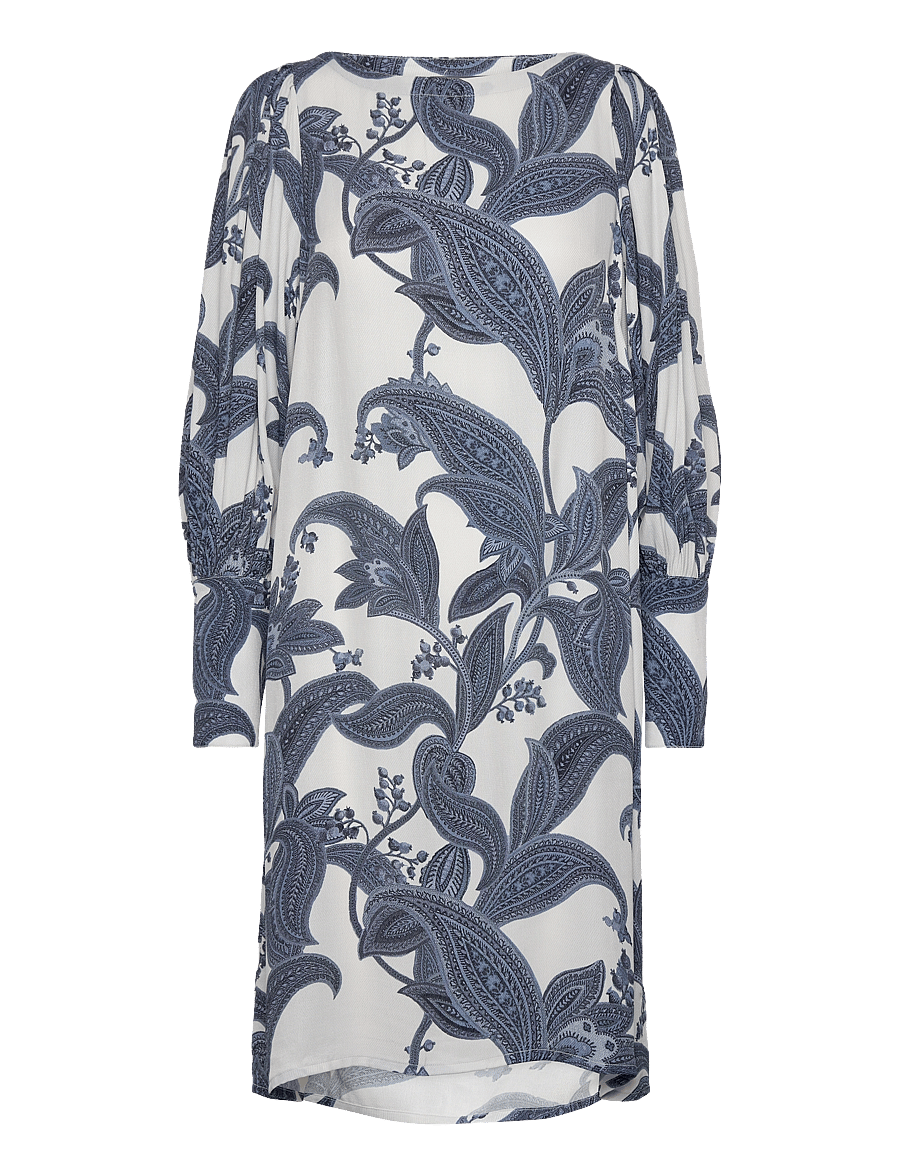 MOS MOSH - MMRosaleen Paiz Dress - midiklänningar - quiet gray - 0