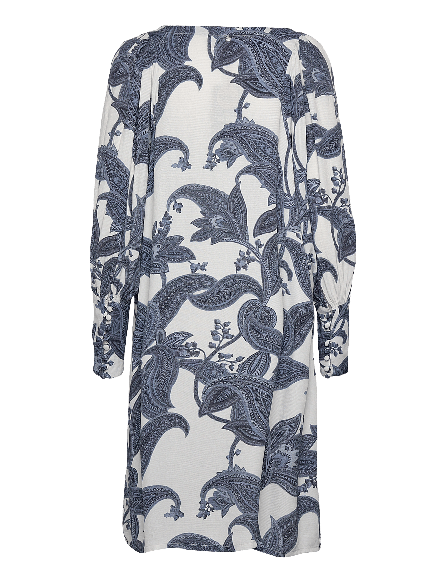 MOS MOSH - MMRosaleen Paiz Dress - midiklänningar - quiet gray - 1