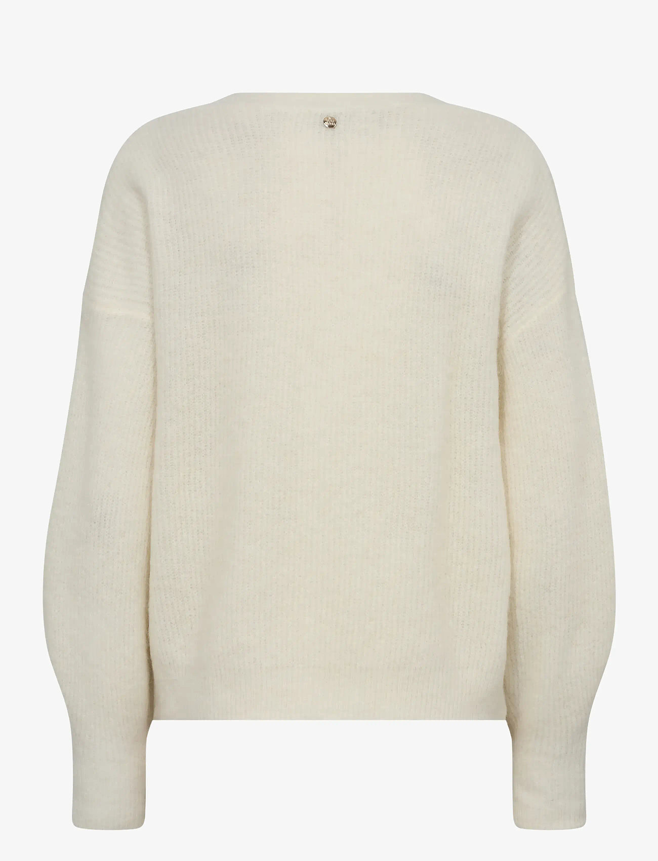 MOS MOSH - MMThora V-Neck Knit Cardigan - koftor - ecru - 1