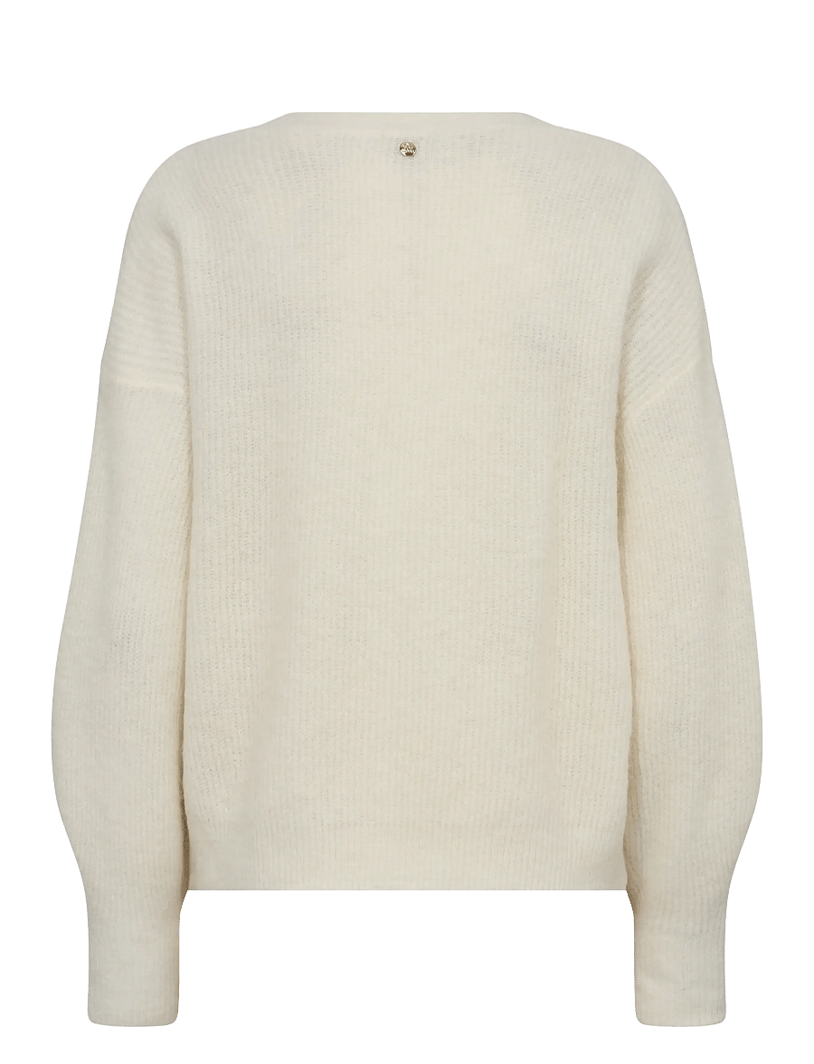 MOS MOSH - MMThora V-Neck Knit Cardigan - cardigans - ecru - 1