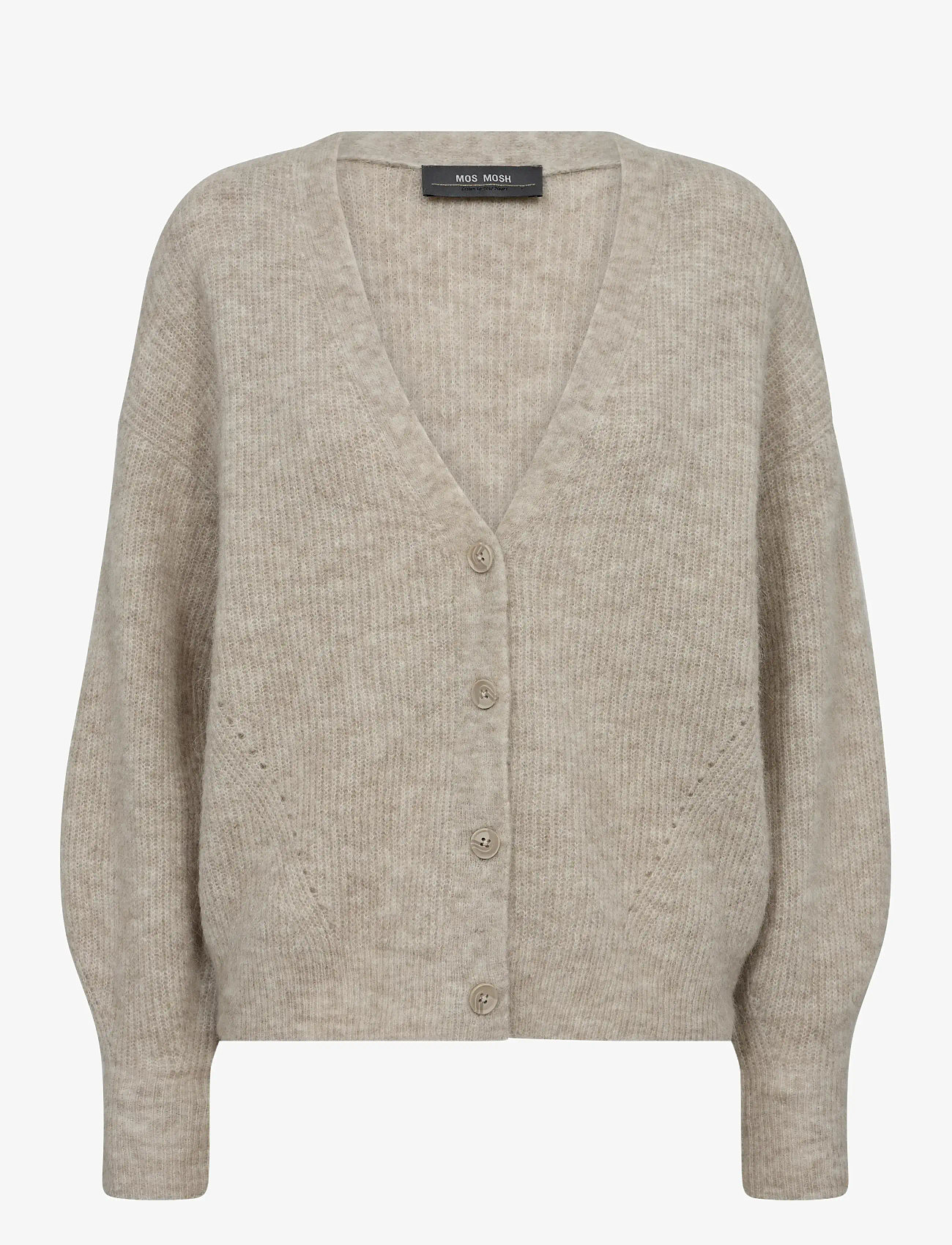 MOS MOSH - MMThora V-Neck Knit Cardigan - cardigans - feather gray - 0
