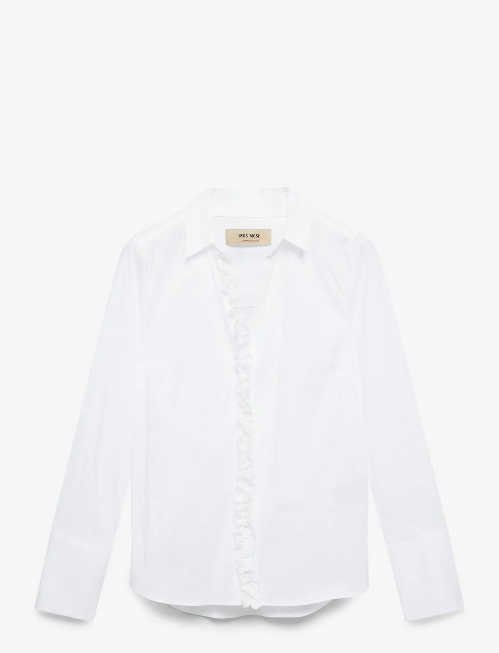 MOS MOSH - MMSybel Satin Shirt - langärmlige hemden - white - 1