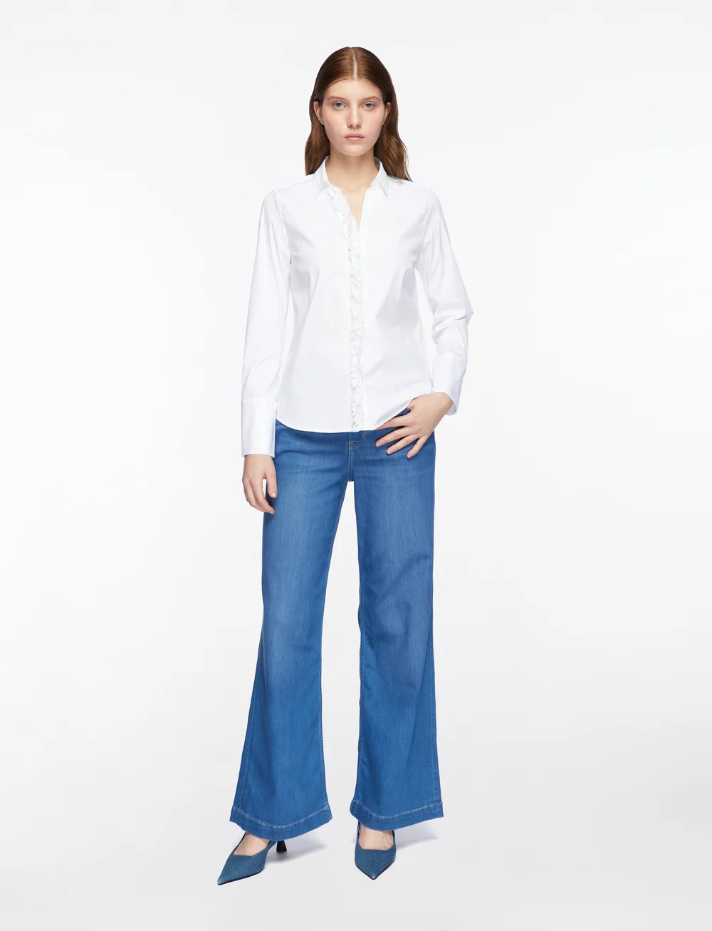 MOS MOSH - MMSybel Satin Shirt - langärmlige hemden - white - 2