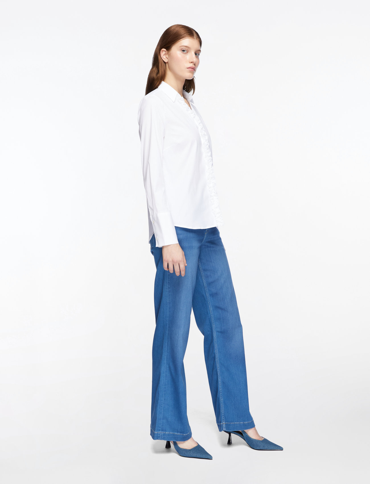 MOS MOSH - MMSybel Satin Shirt - långärmade skjortor - white - 3