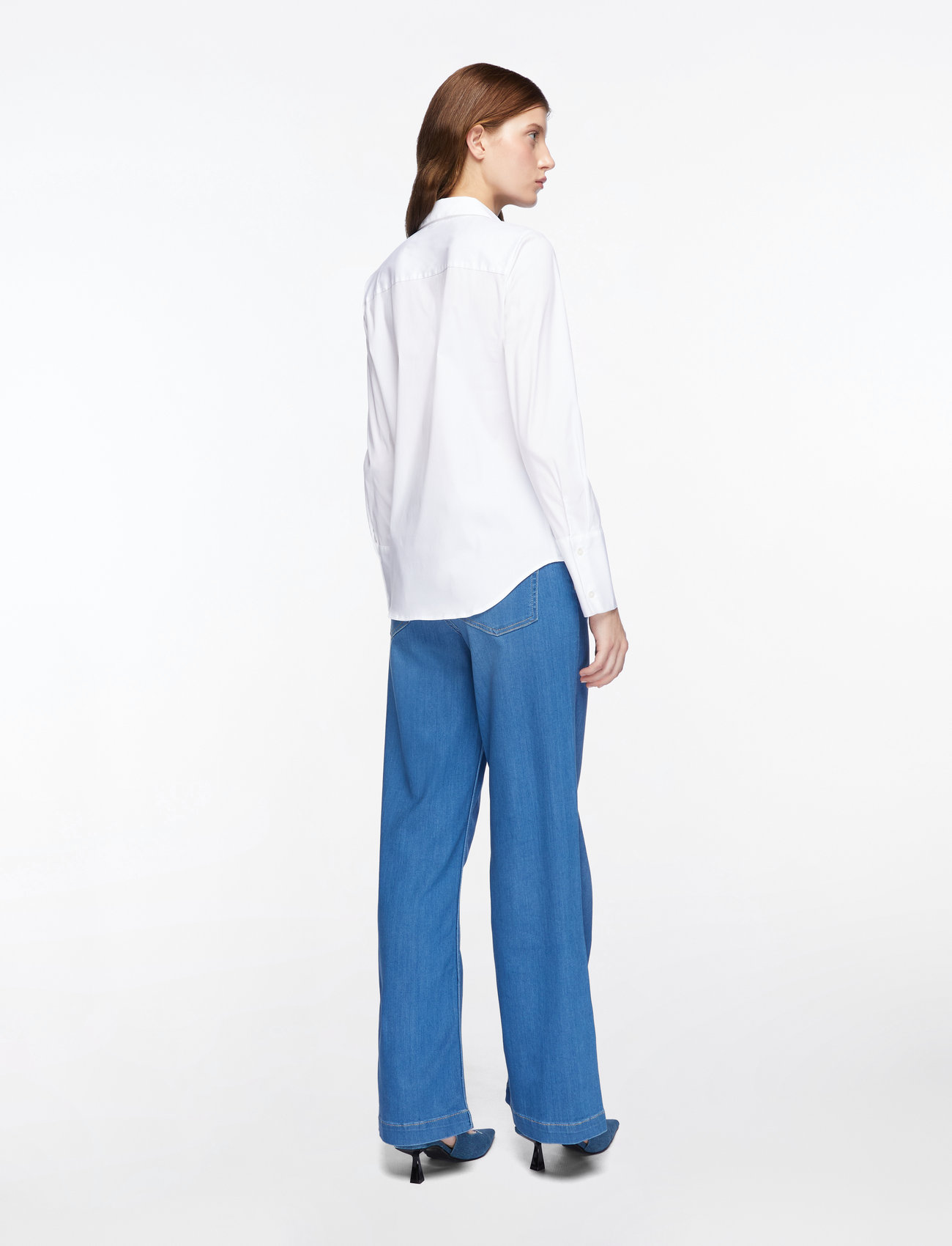 MOS MOSH - MMSybel Satin Shirt - långärmade skjortor - white - 4