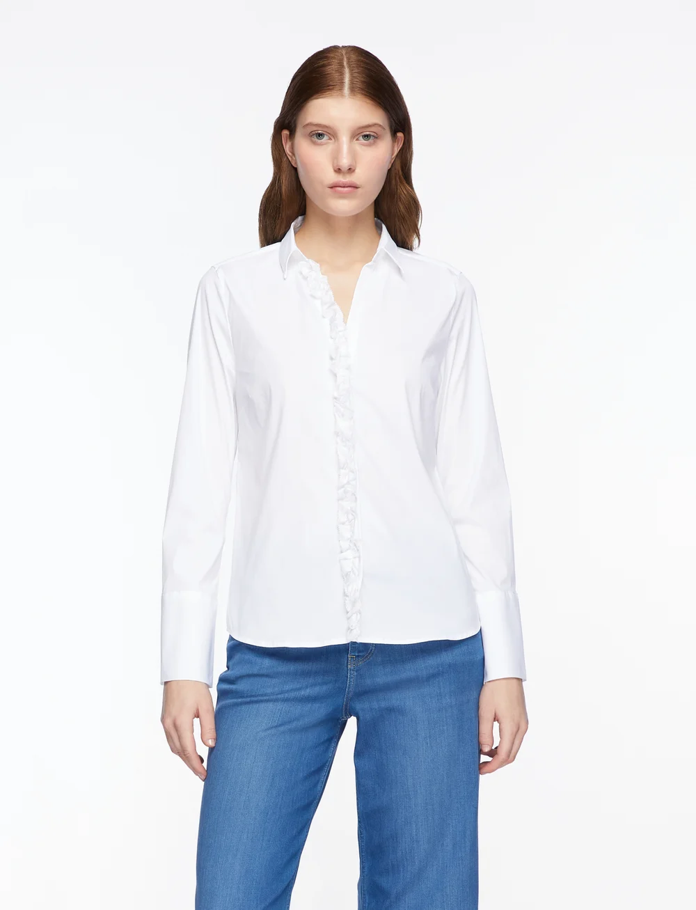 MOS MOSH - MMSybel Satin Shirt - langärmlige hemden - white - 0