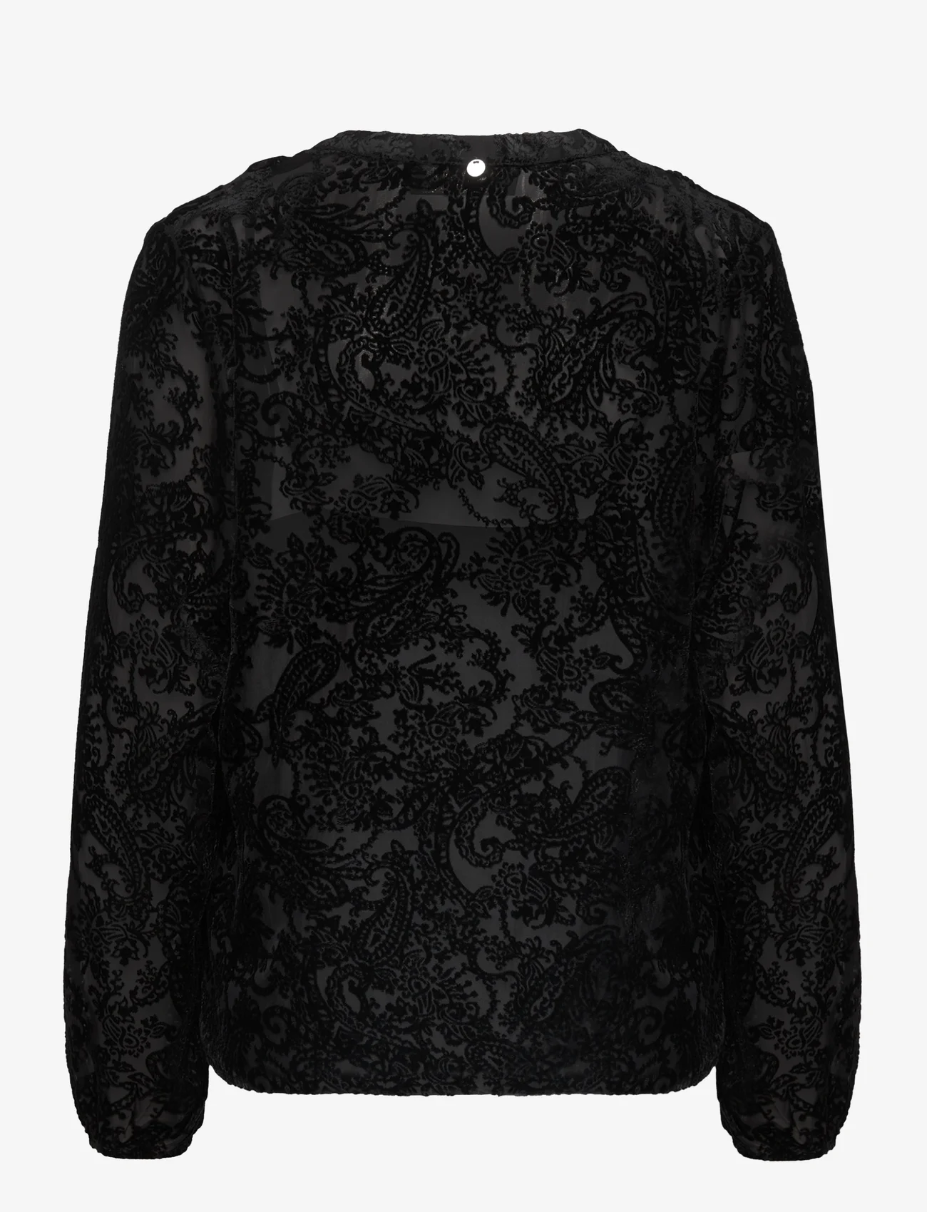 MOS MOSH - MMLeta Velvet Shirt - langärmlige blusen - black - 1