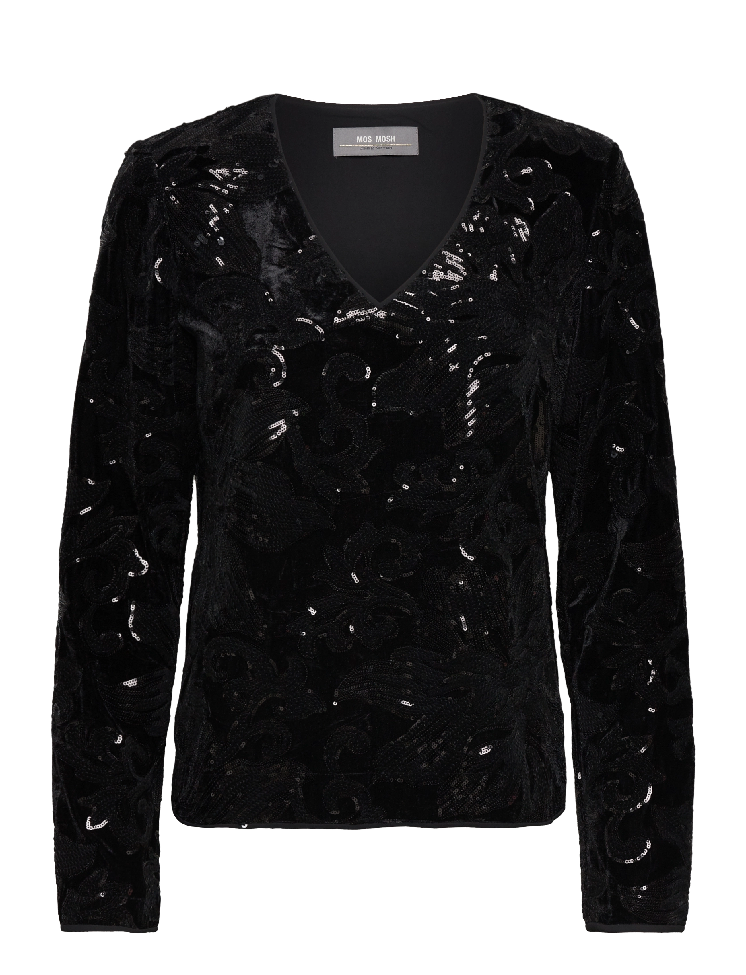 MOS MOSH Mmalfi Flower Bluse Schwarz - XS - Damen
