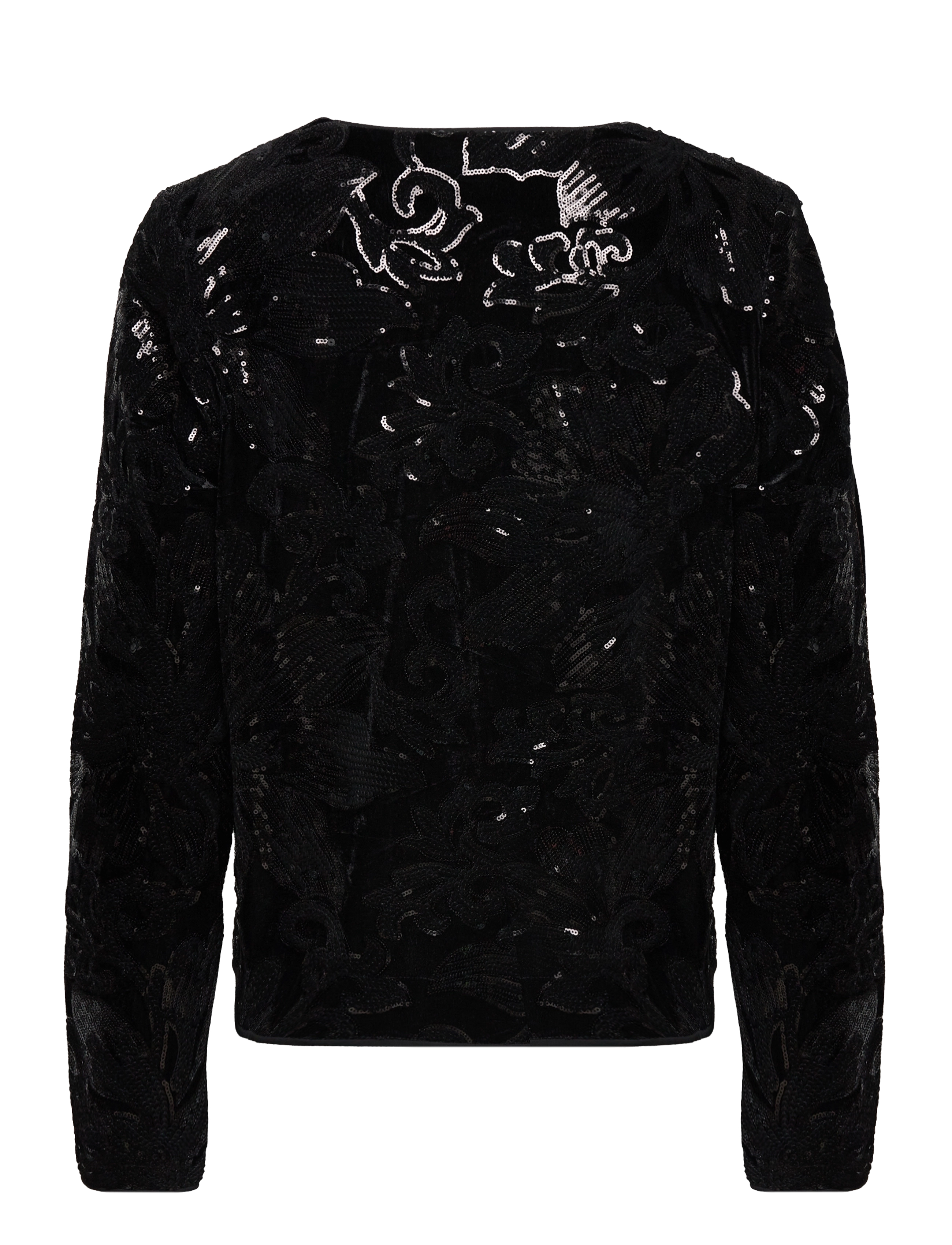 MOS MOSH - MMAlfi Flower Blouse - langærmede bluser - black - 1