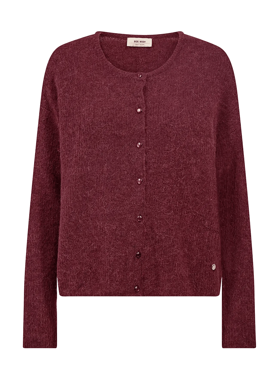 MOS MOSH - MMAlmine Knit Cardigan - cardigans - cabernet - 1