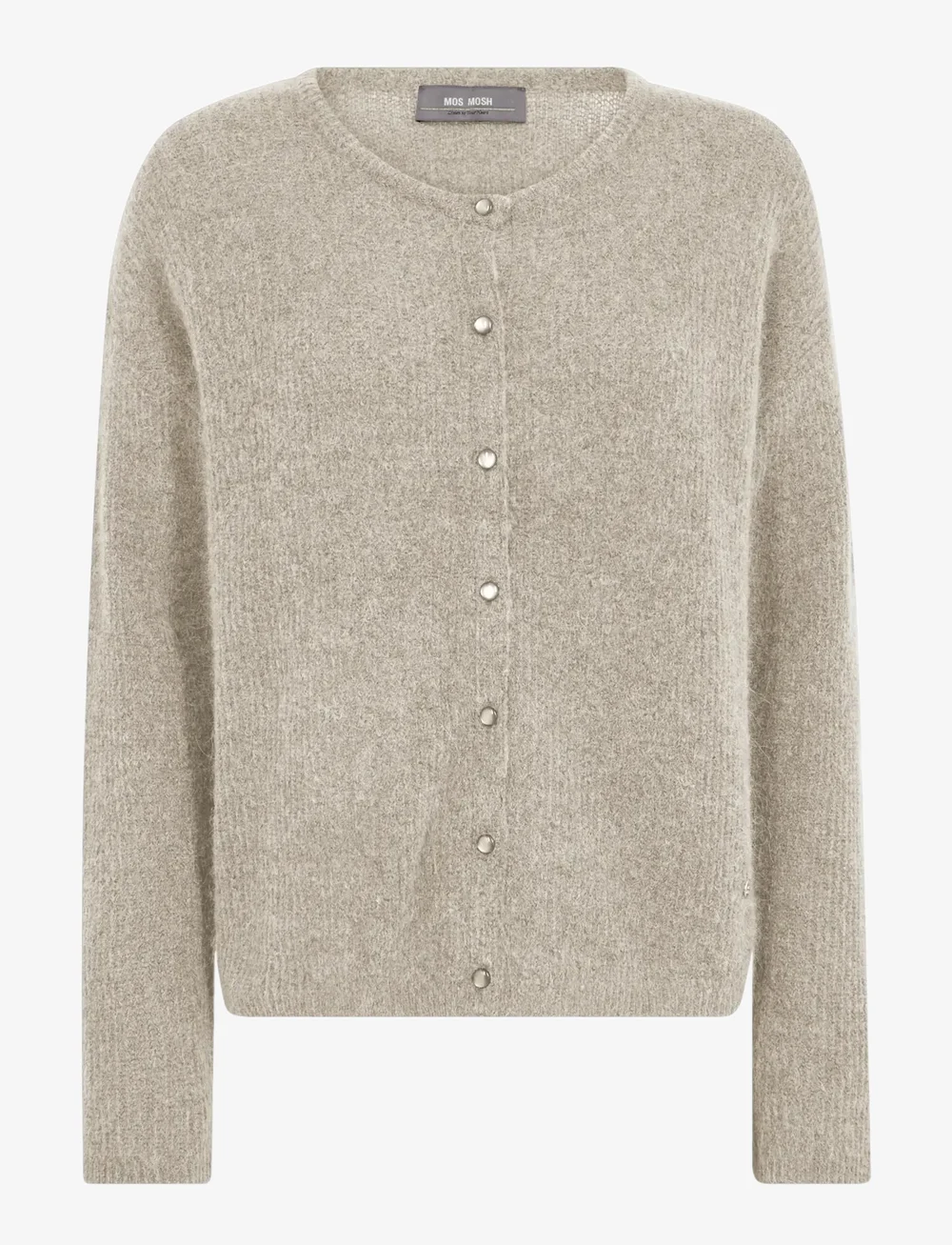 MOS MOSH - MMAlmine Knit Cardigan - koftor - feather gray - 0