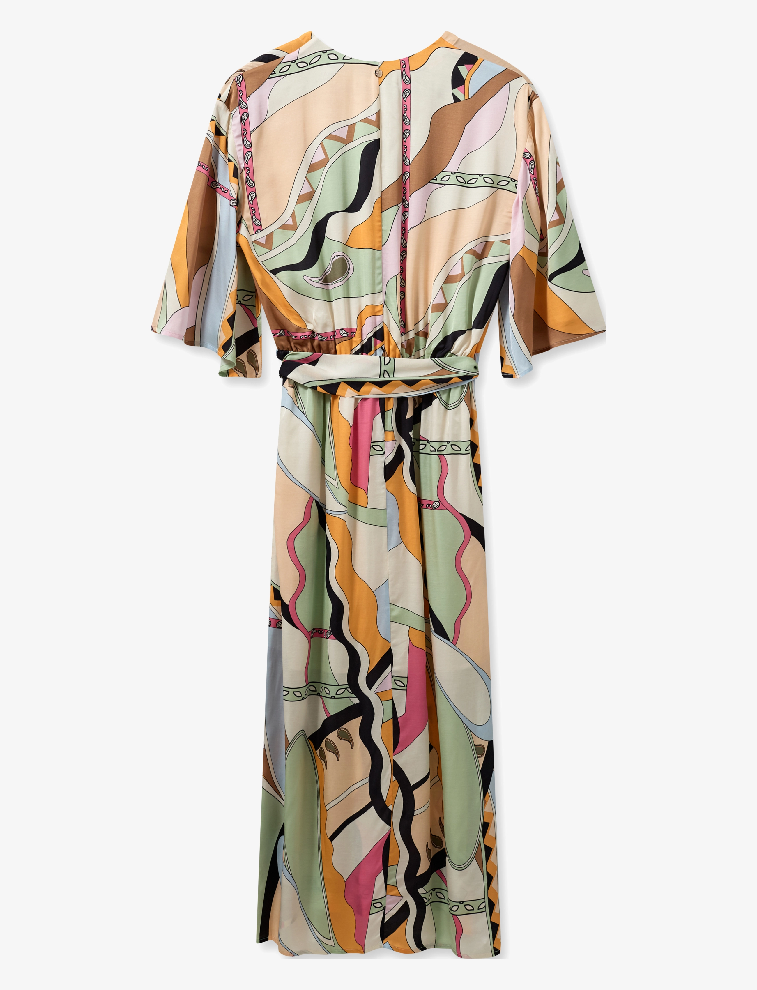 MOS MOSH - MMKella Pictus Wrap Dress - hõlmikkleidid - smoke green - 1