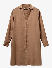 MOS MOSH - MMRielle Linen Dress - skjortekjoler - cinnamon swirl - 0