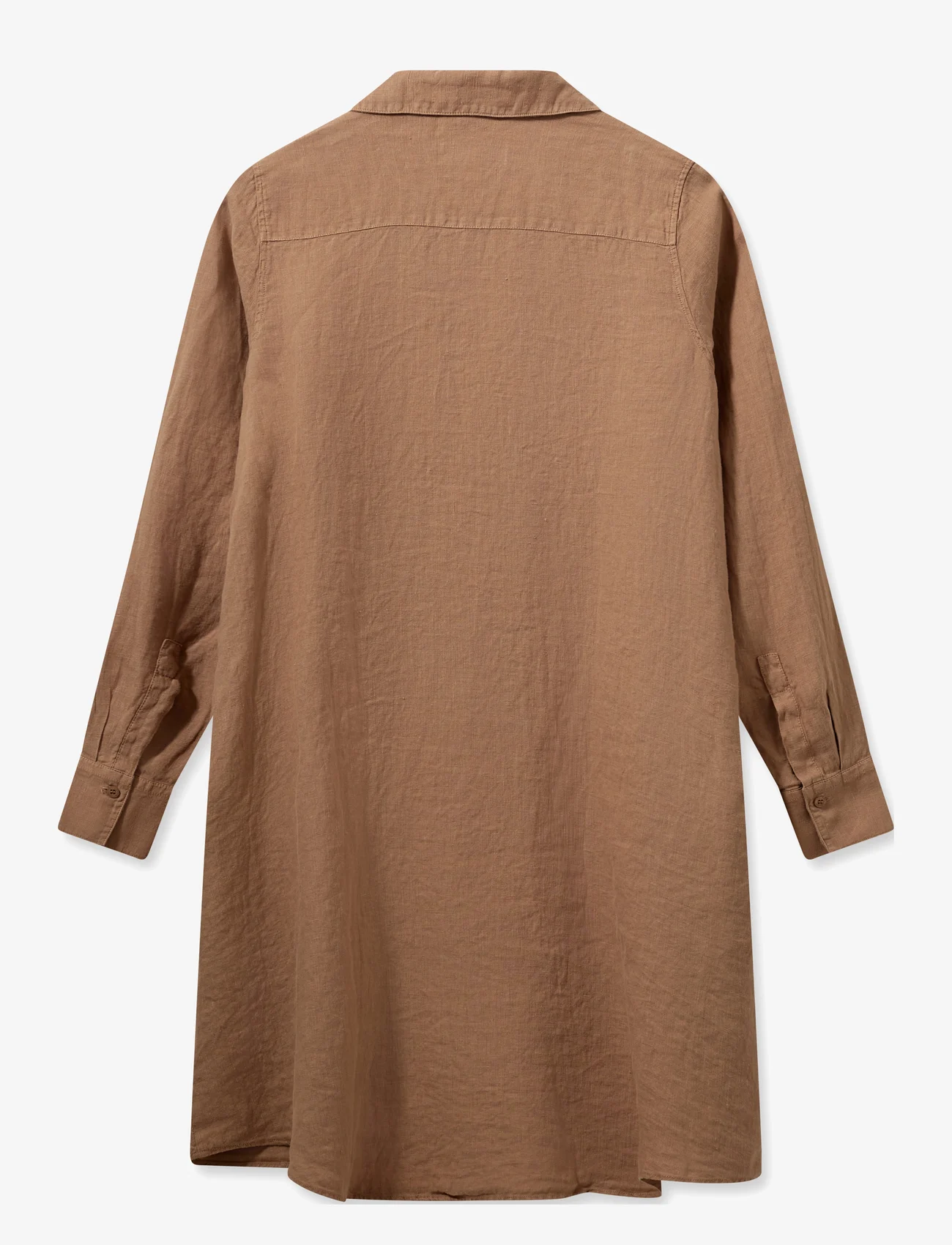 MOS MOSH - MMRielle Linen Dress - skjortekjoler - cinnamon swirl - 1