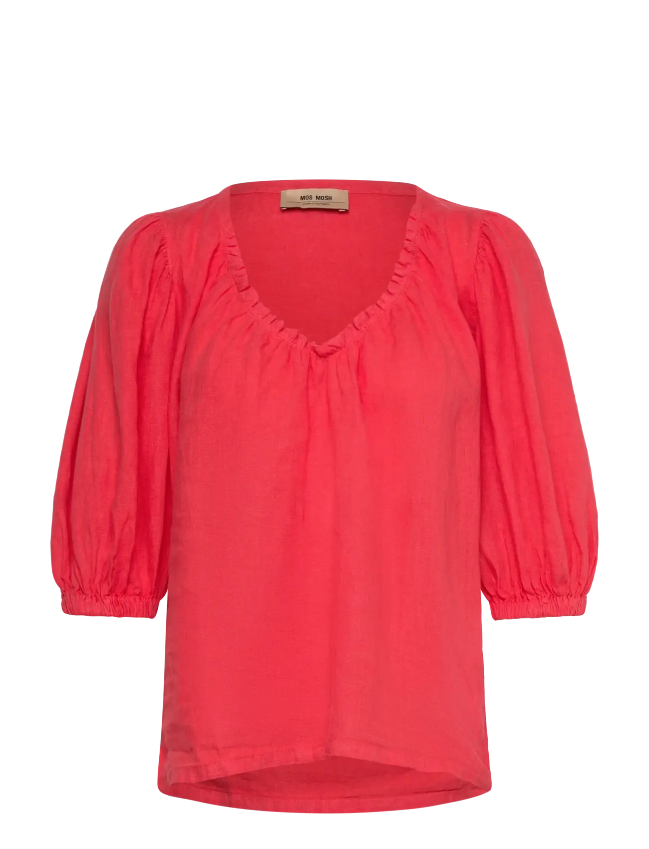 MOS MOSH Mmtaissa Linen Bluse Rot - M - Damen