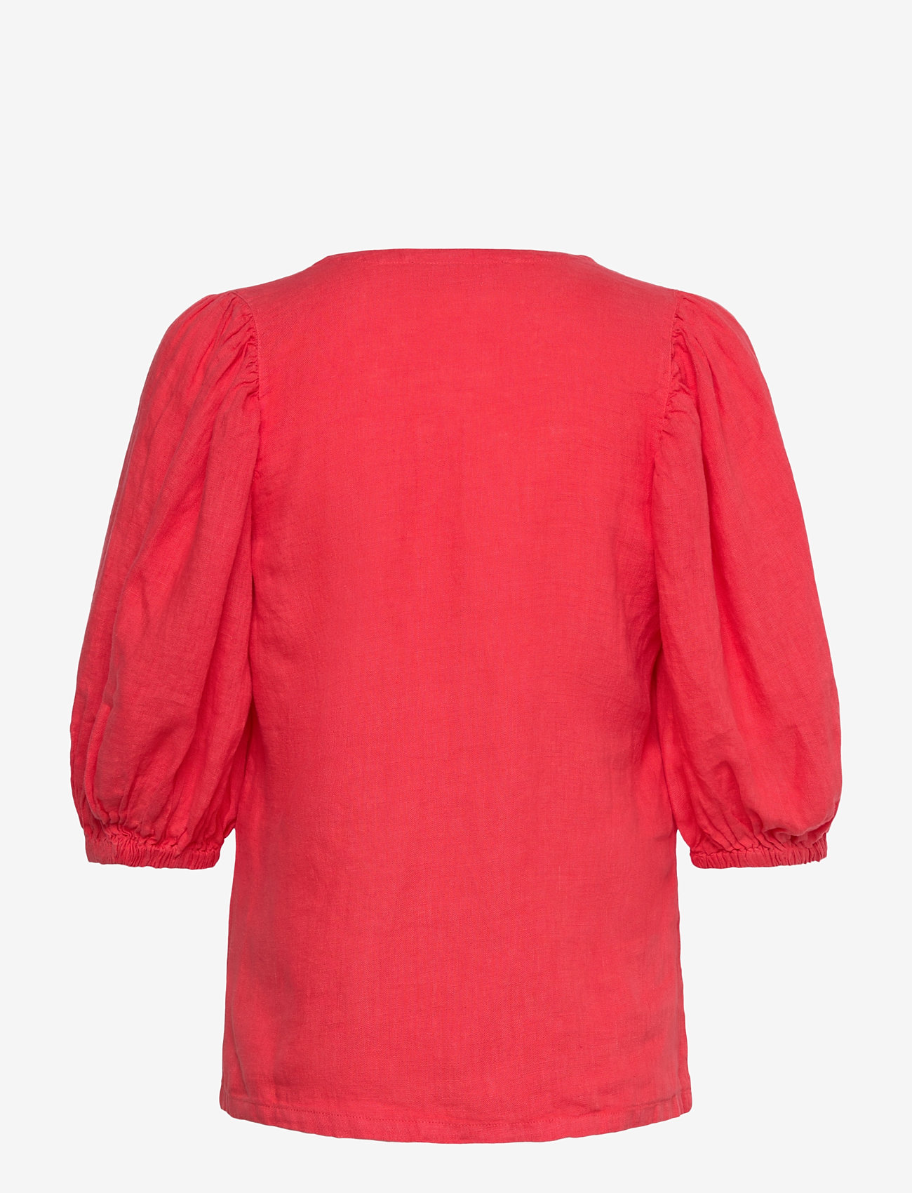 MOS MOSH - MMTaissa Linen Blouse - kortærmede bluser - cayenne - 1