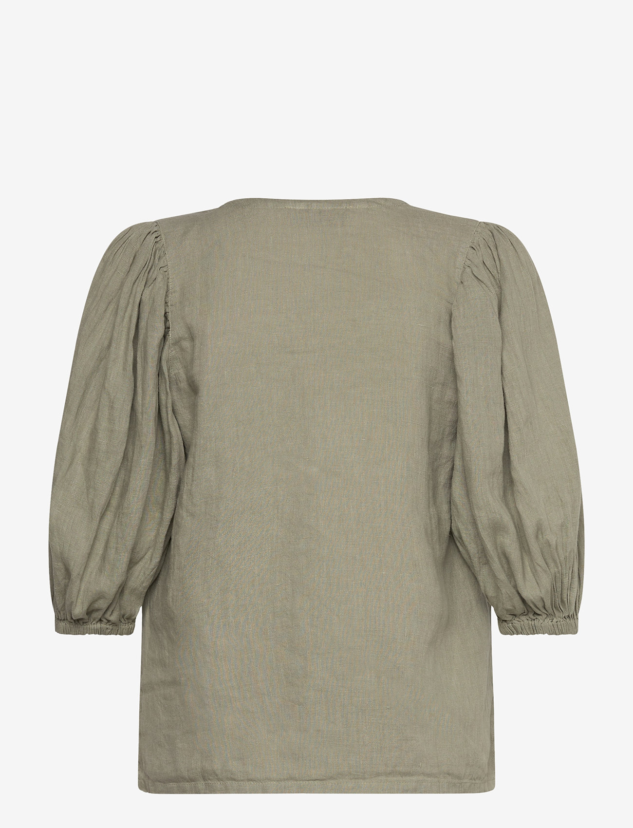 MOS MOSH - MMTaissa Linen Blouse - kurzämlige blusen - shadow - 1