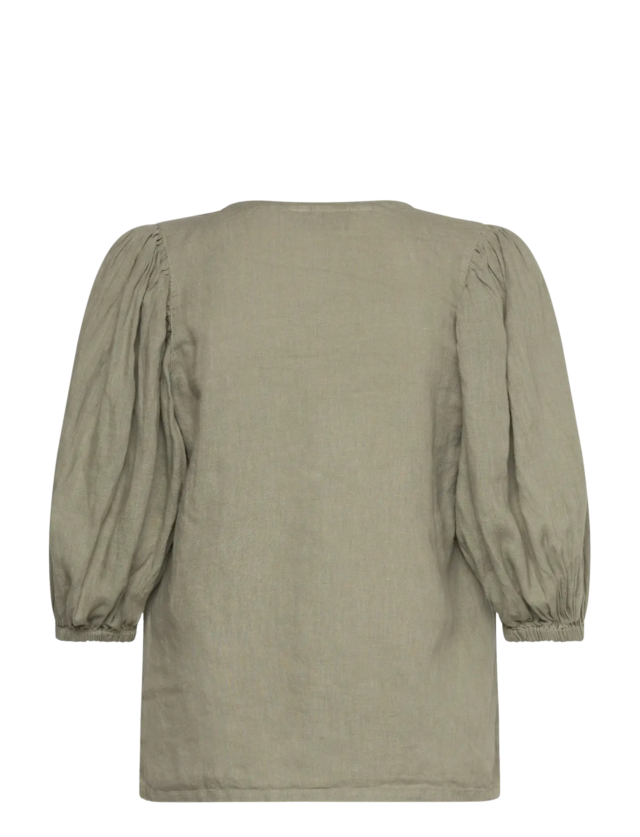 MOS MOSH - MMTaissa Linen Blouse - kortærmede bluser - shadow - 1