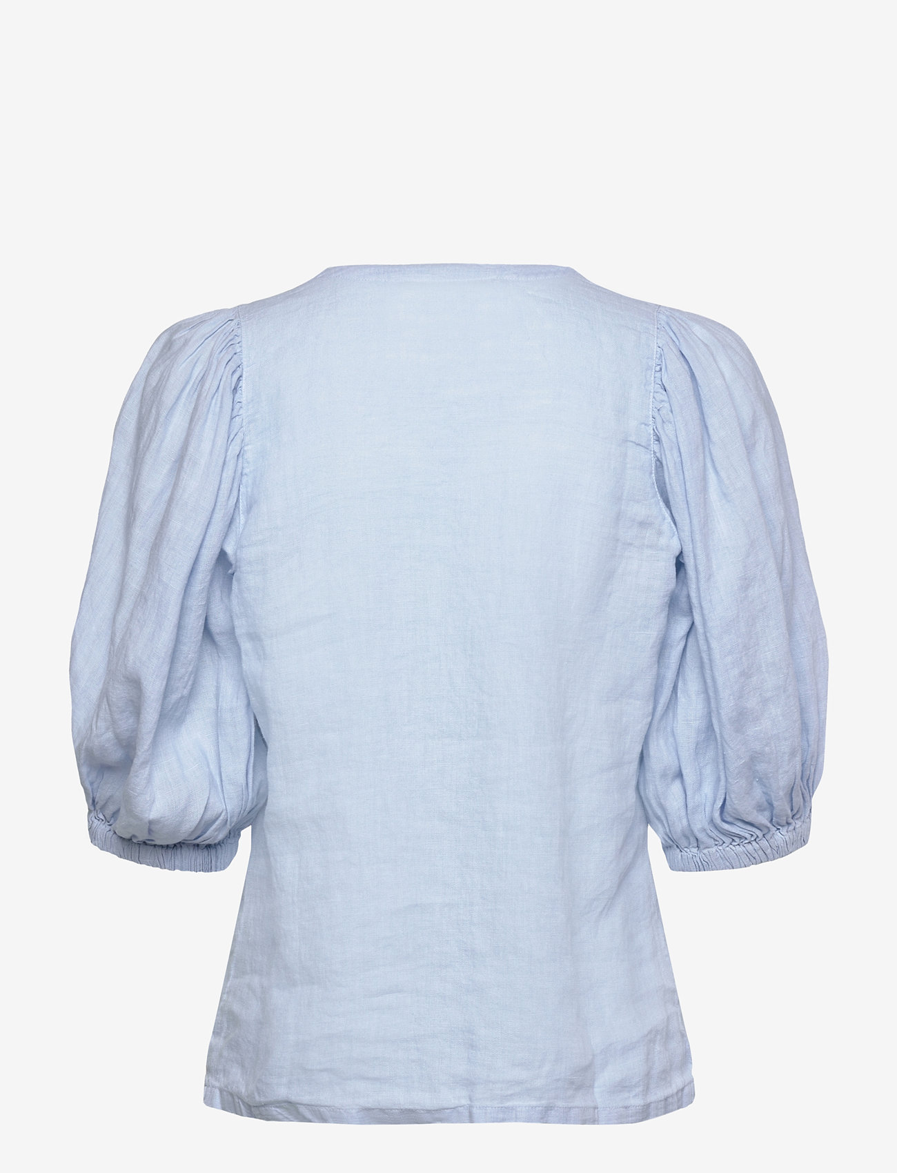 MOS MOSH - MMTaissa Linen Blouse - kurzämlige blusen - skyway - 1