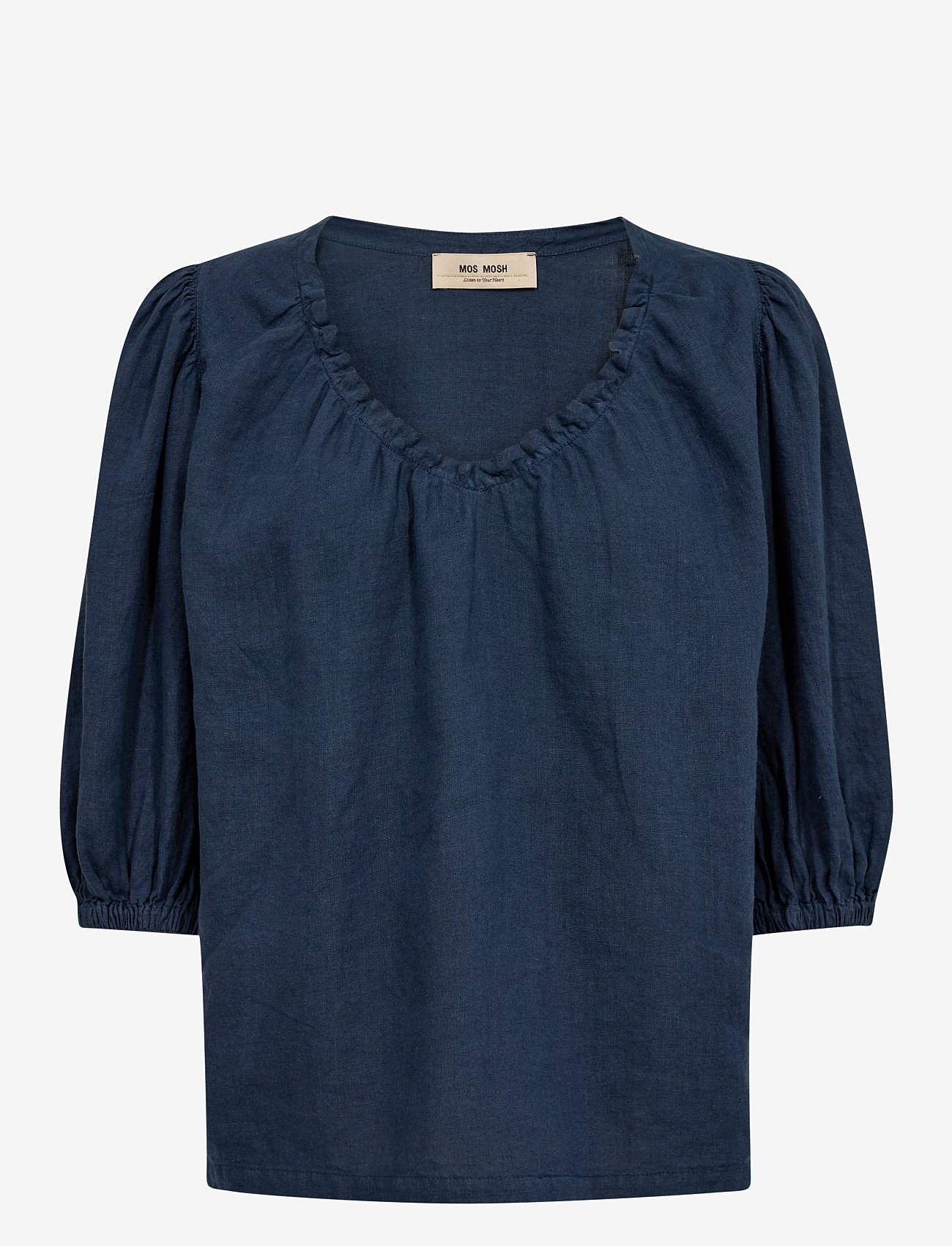 MOS MOSH - MMTaissa Linen Blouse - lühikeste varrukatega pluusid - spellbound - 0