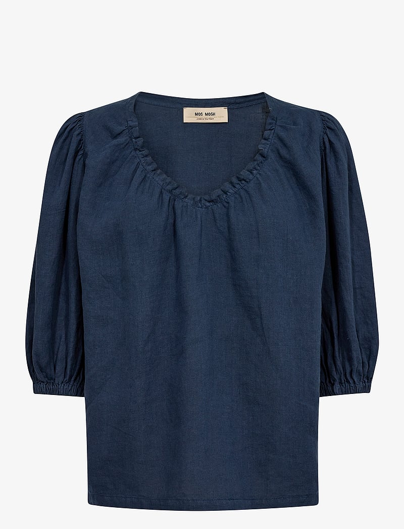 MOS MOSH - MMTaissa Linen Blouse - lühikeste varrukatega pluusid - spellbound - 0