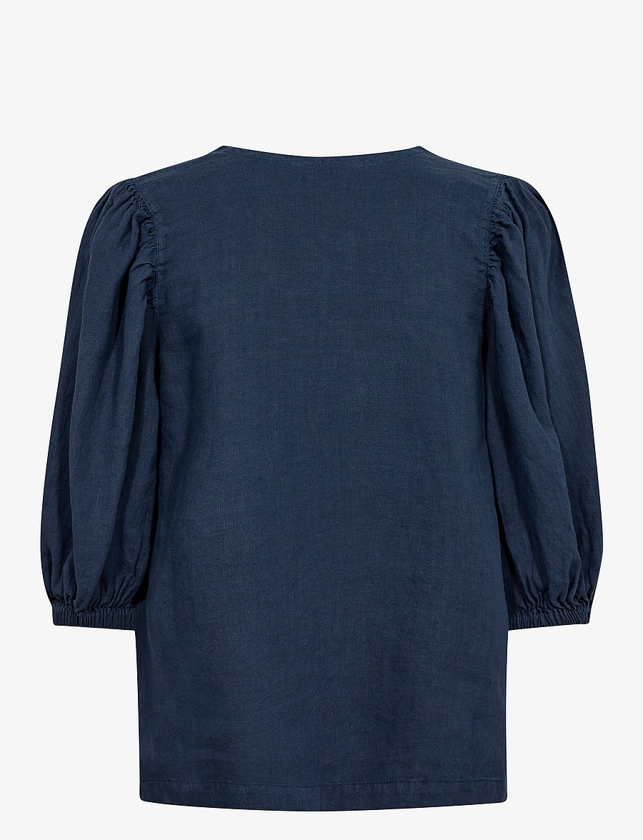 MOS MOSH - MMTaissa Linen Blouse - kortärmade blusar - spellbound - 1