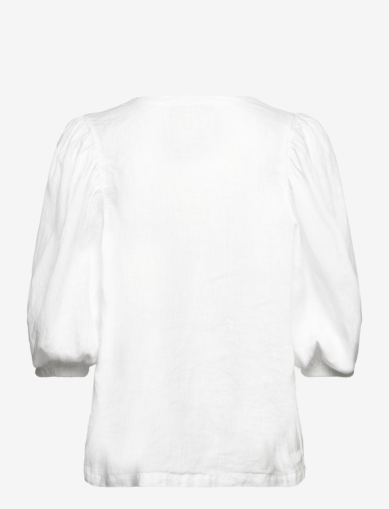 MOS MOSH - MMTaissa Linen Blouse - kortærmede bluser - white - 1